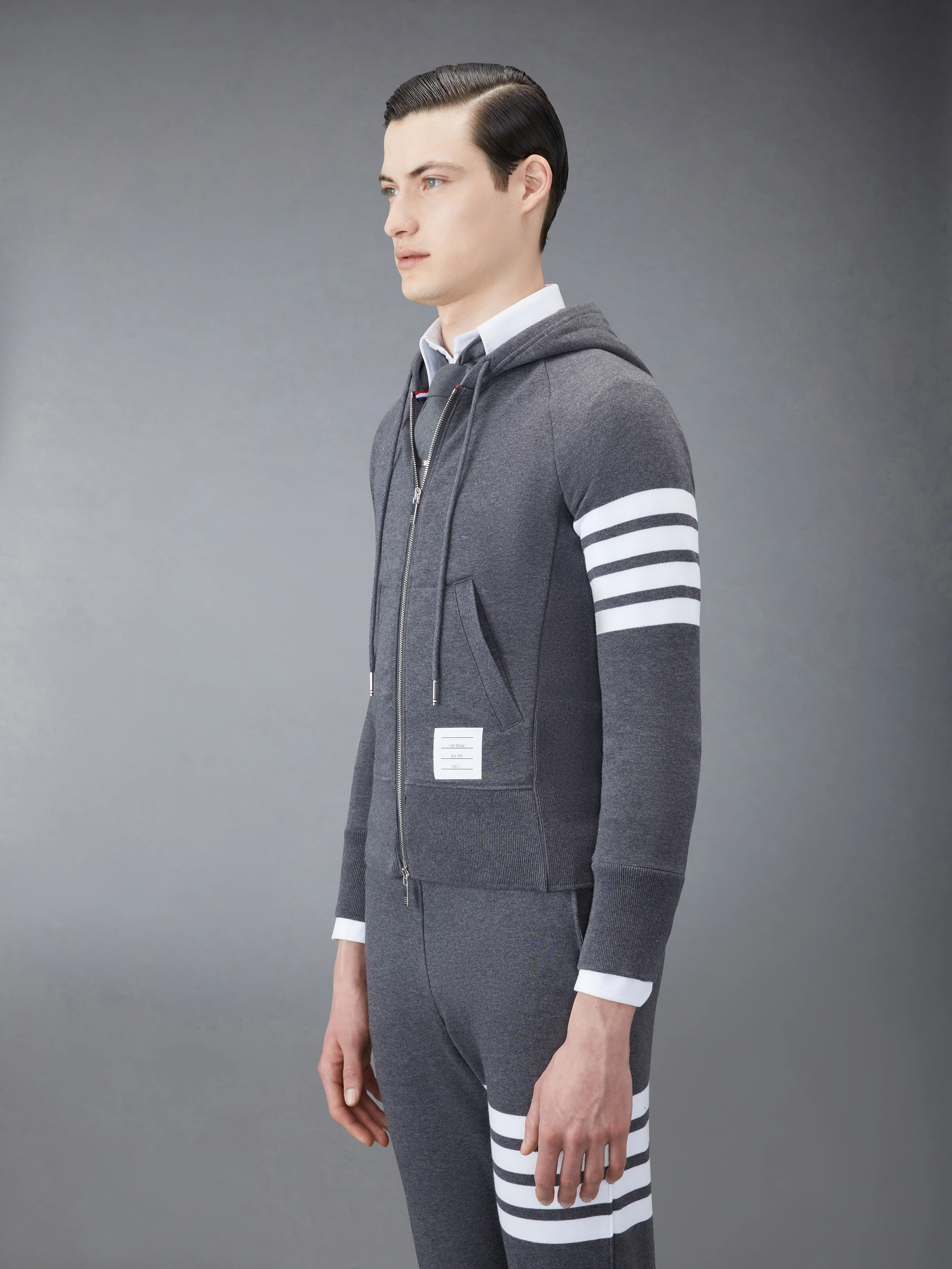CLASSIC LOOPBACK 4-BAR ZIP UP HOODIE - Image 4