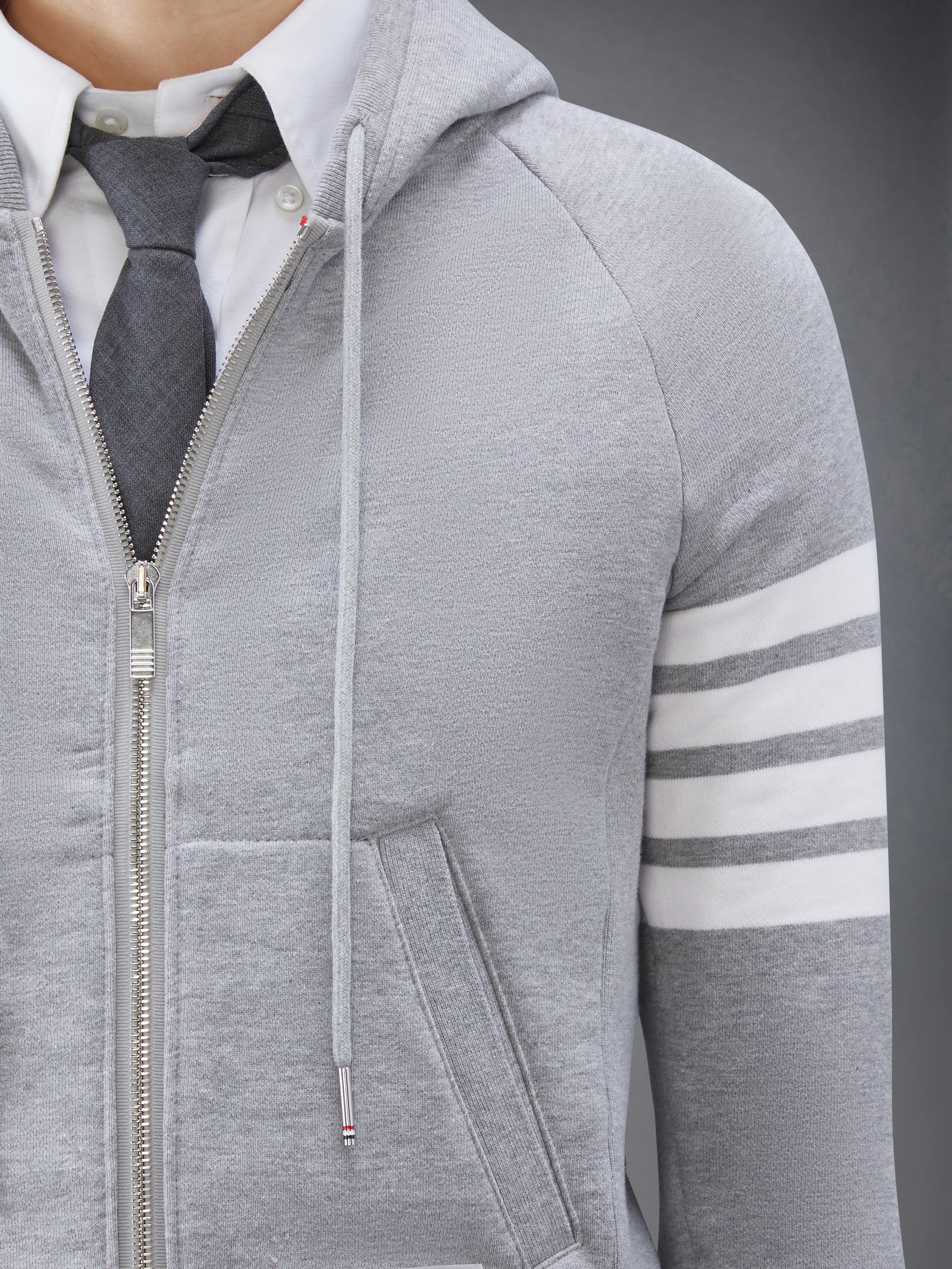 CLASSIC LOOPBACK 4-BAR ZIP UP HOODIE - Image 6