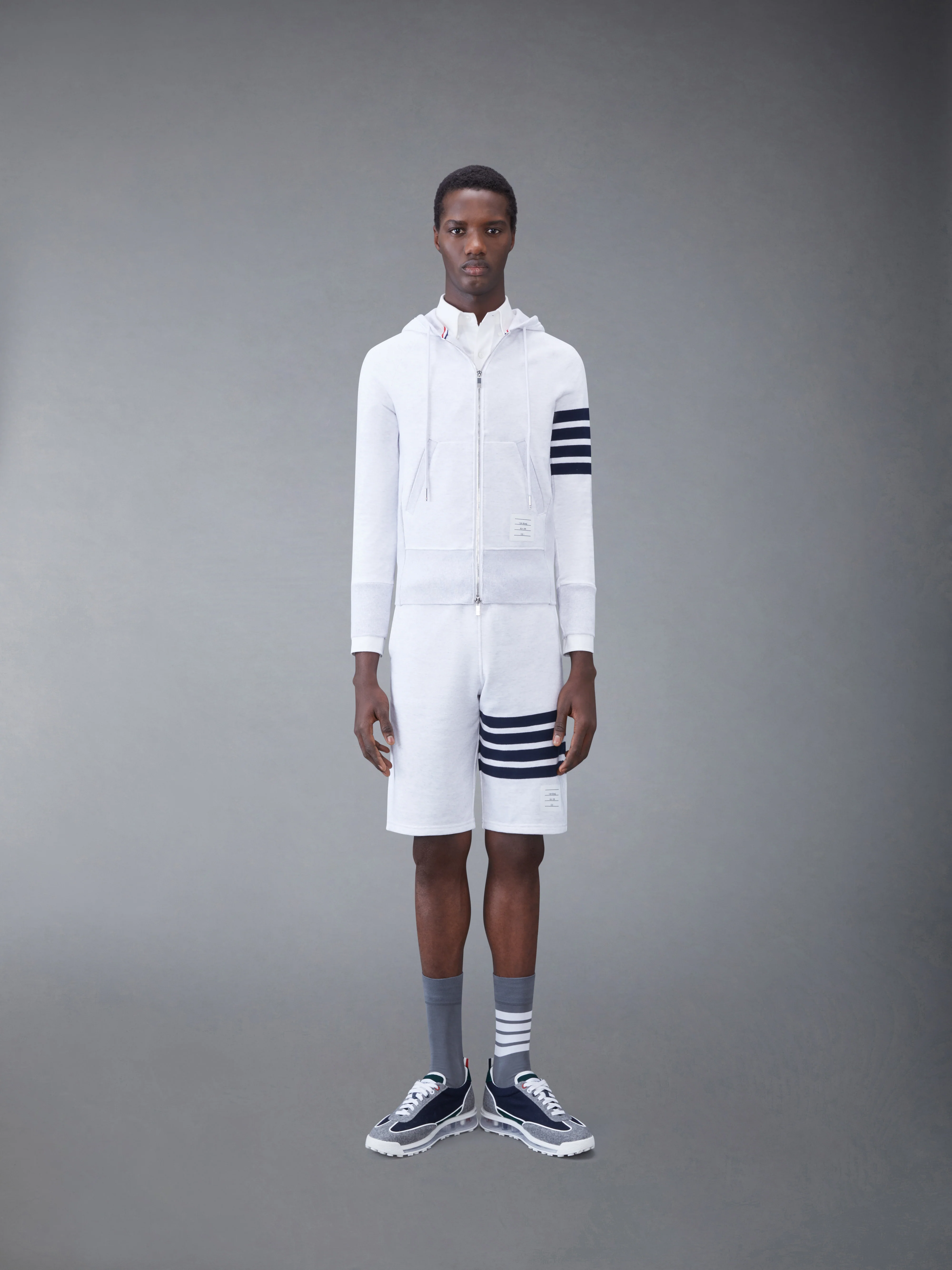 CLASSIC LOOPBACK 4-BAR ZIP UP HOODIE - Image 3