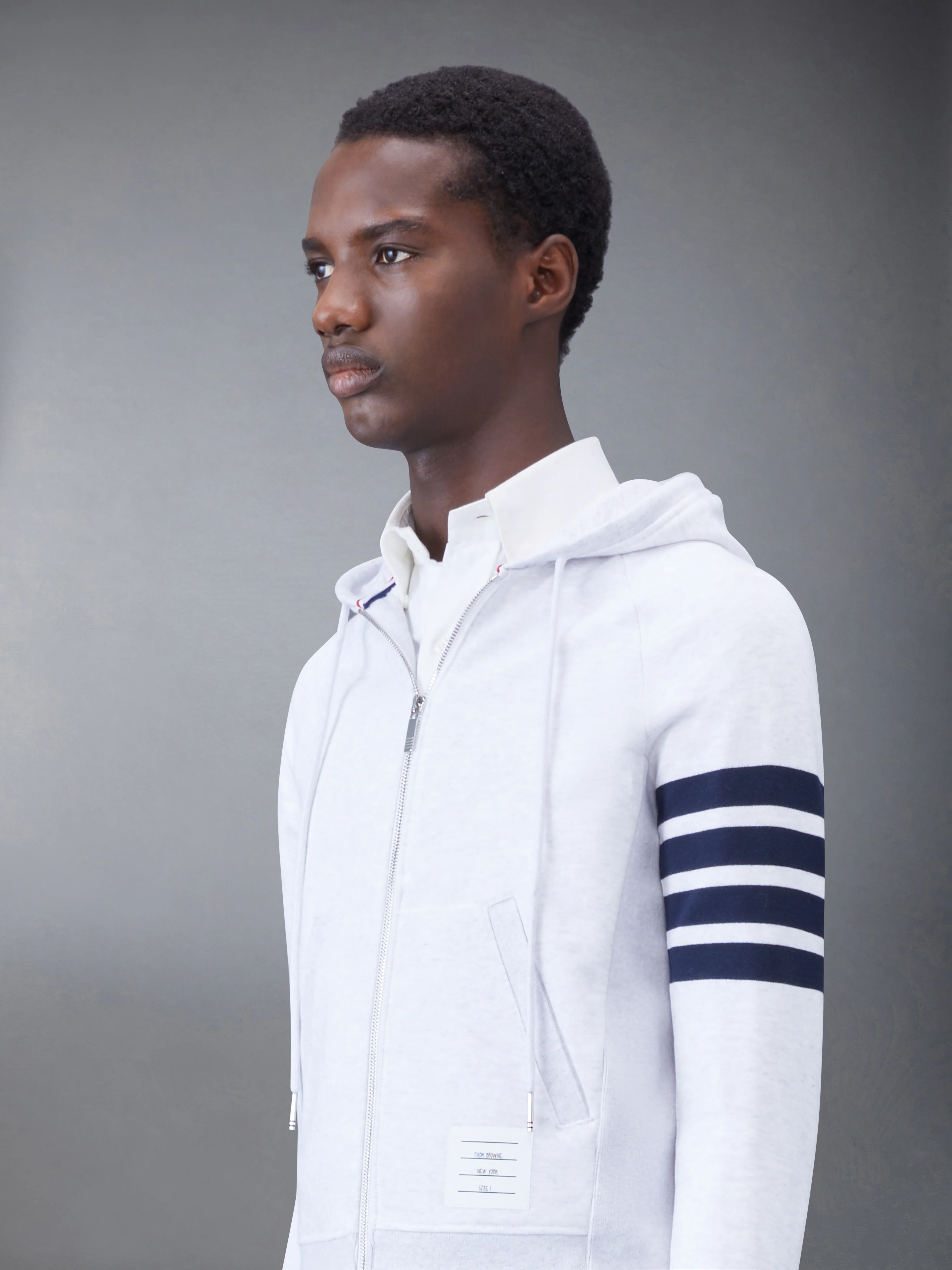 CLASSIC LOOPBACK 4-BAR ZIP UP HOODIE - Image 4