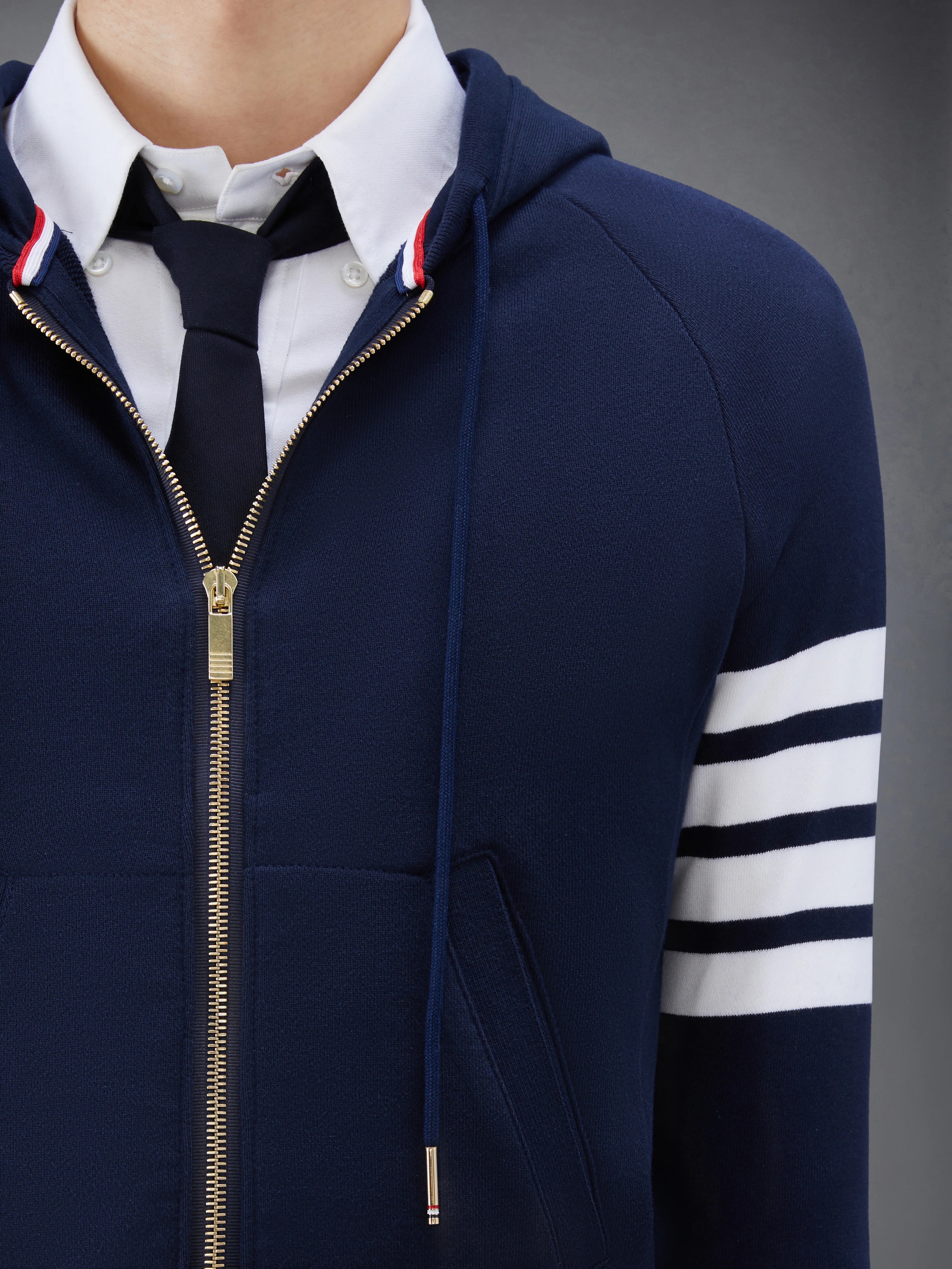 CLASSIC LOOPBACK 4-BAR ZIP UP HOODIE - Image 5