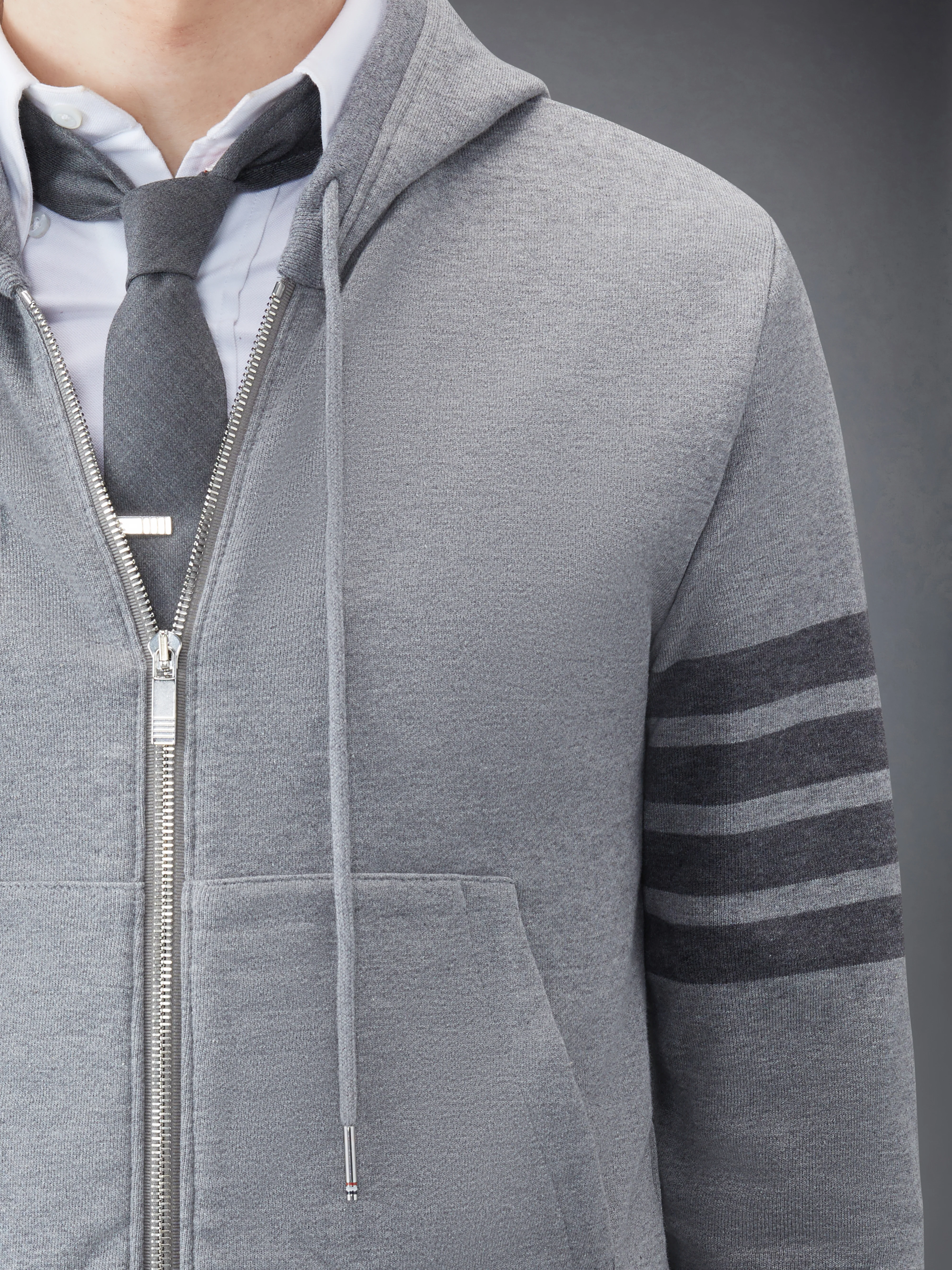CLASSIC LOOPBACK 4-BAR ZIP UP HOODIE - Image 5