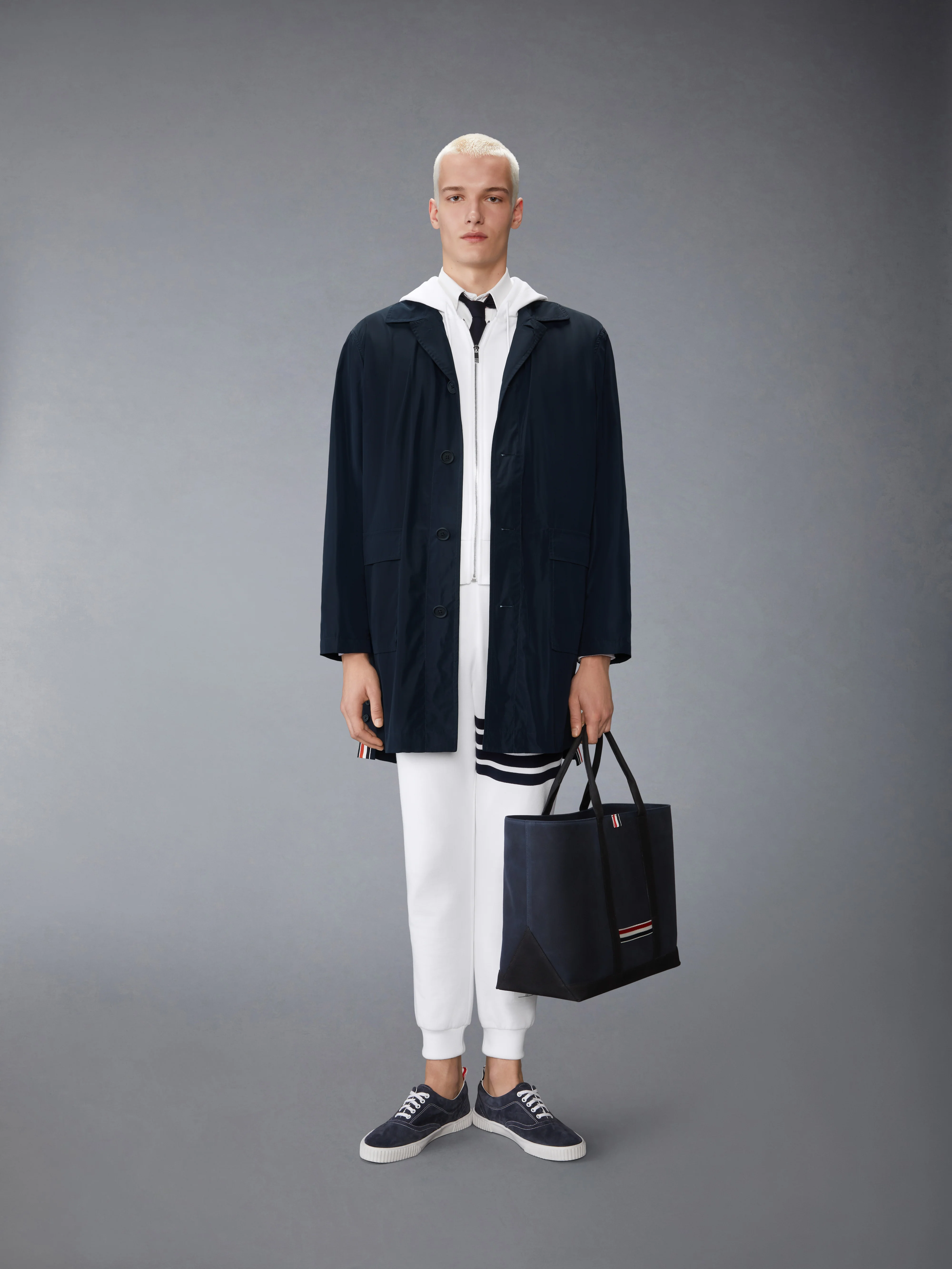 CLASSIC LOOPBACK 4-BAR ZIP UP HOODIE - Image 3