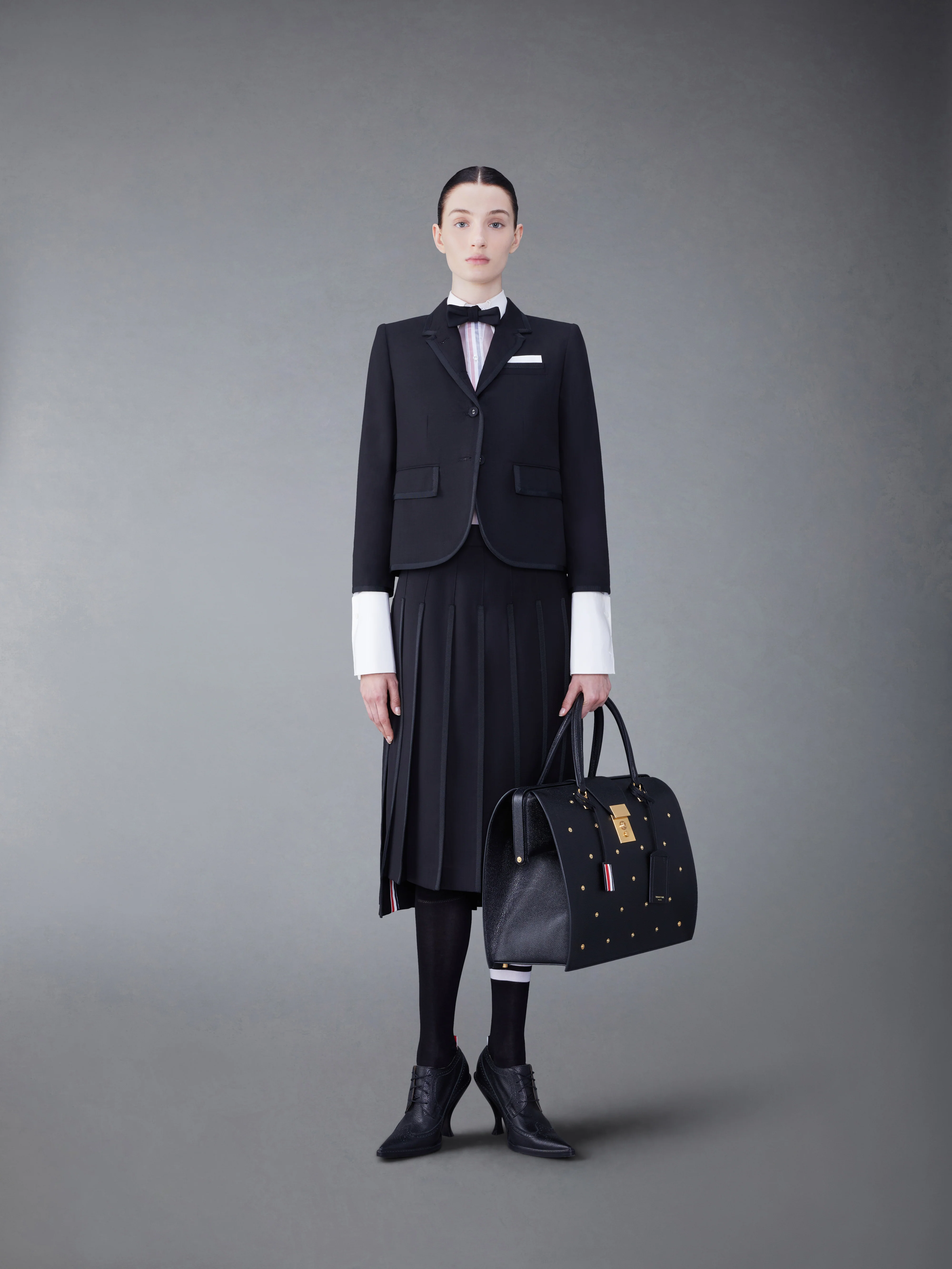CLASSIC TIPPING PLEATED SKIRT - Image 4