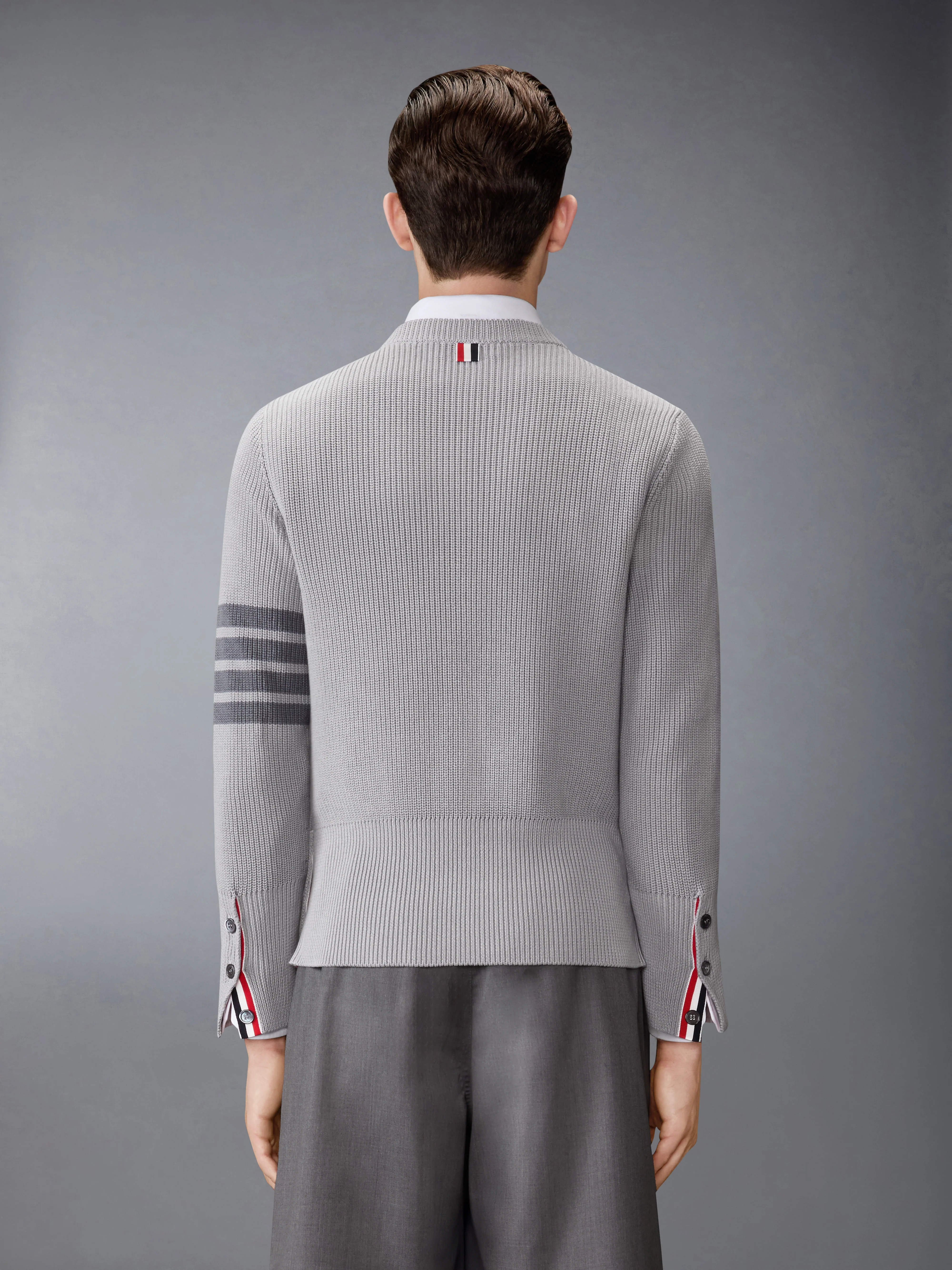 COTTON CARDIGAN STITCH 4-BAR PULLOVER - Image 2