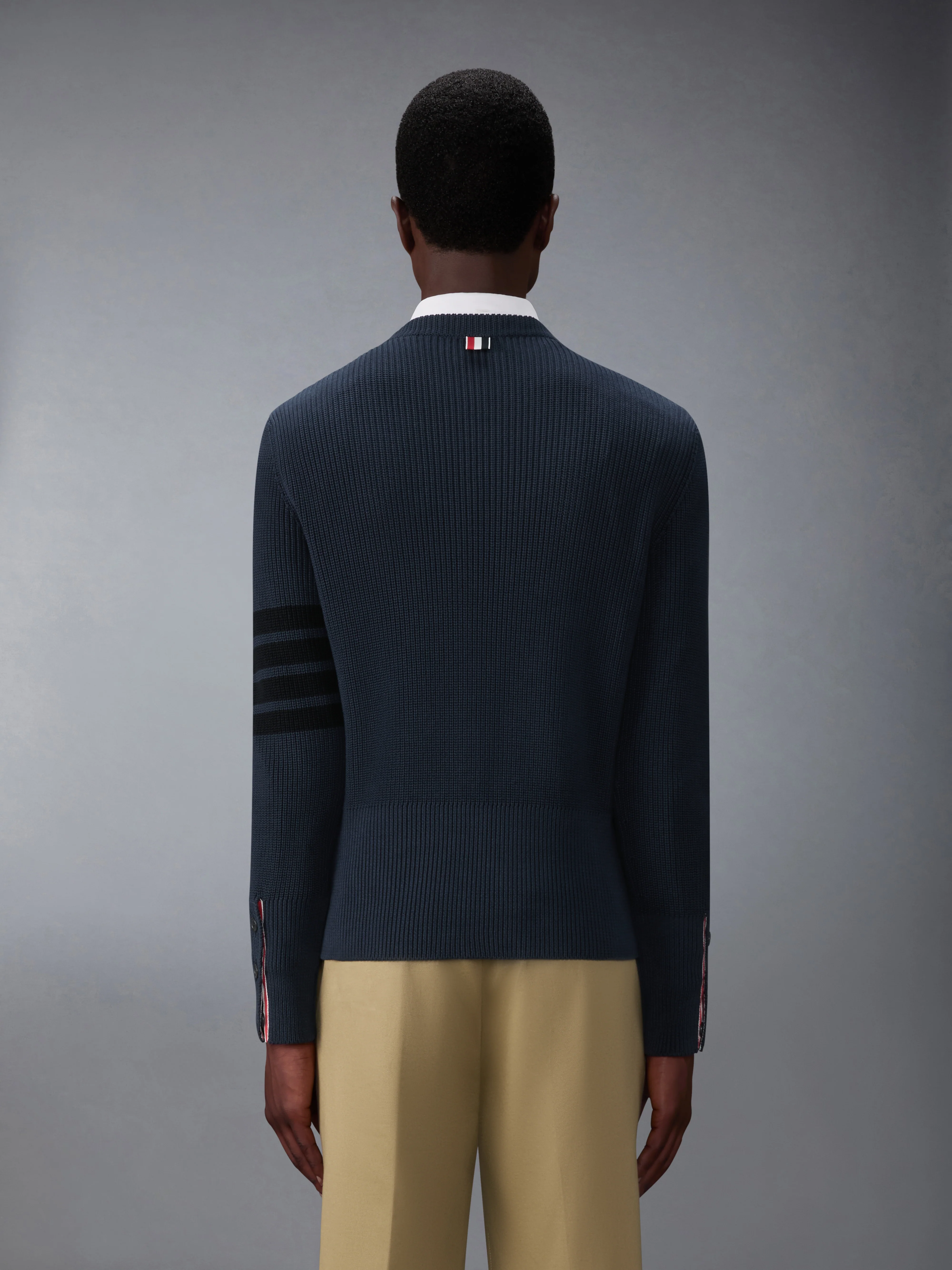 COTTON CARDIGAN STITCH 4-BAR PULLOVER - Image 2