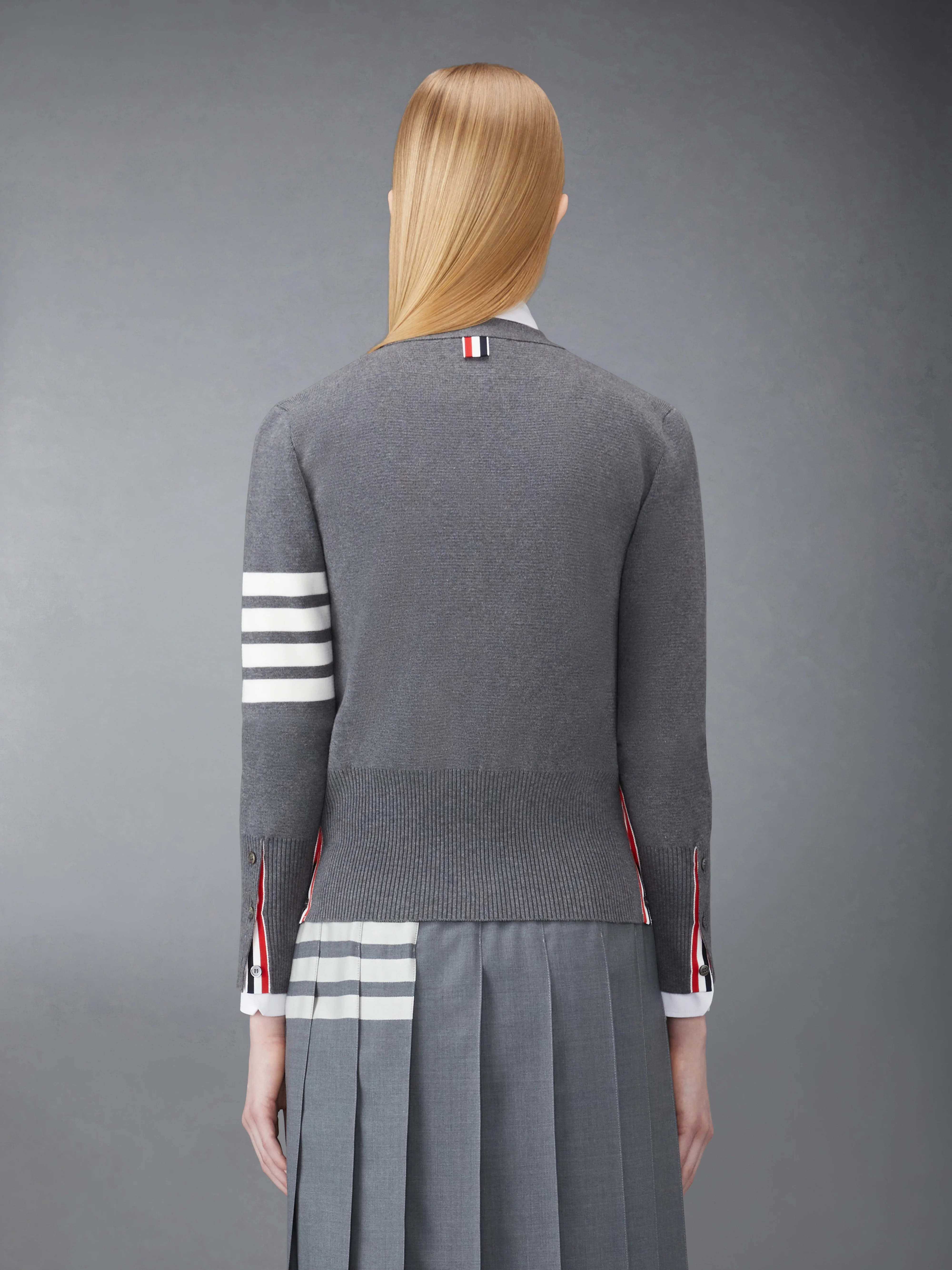 COTTON CREPE MILANO 4-BAR CARDIGAN - Image 2