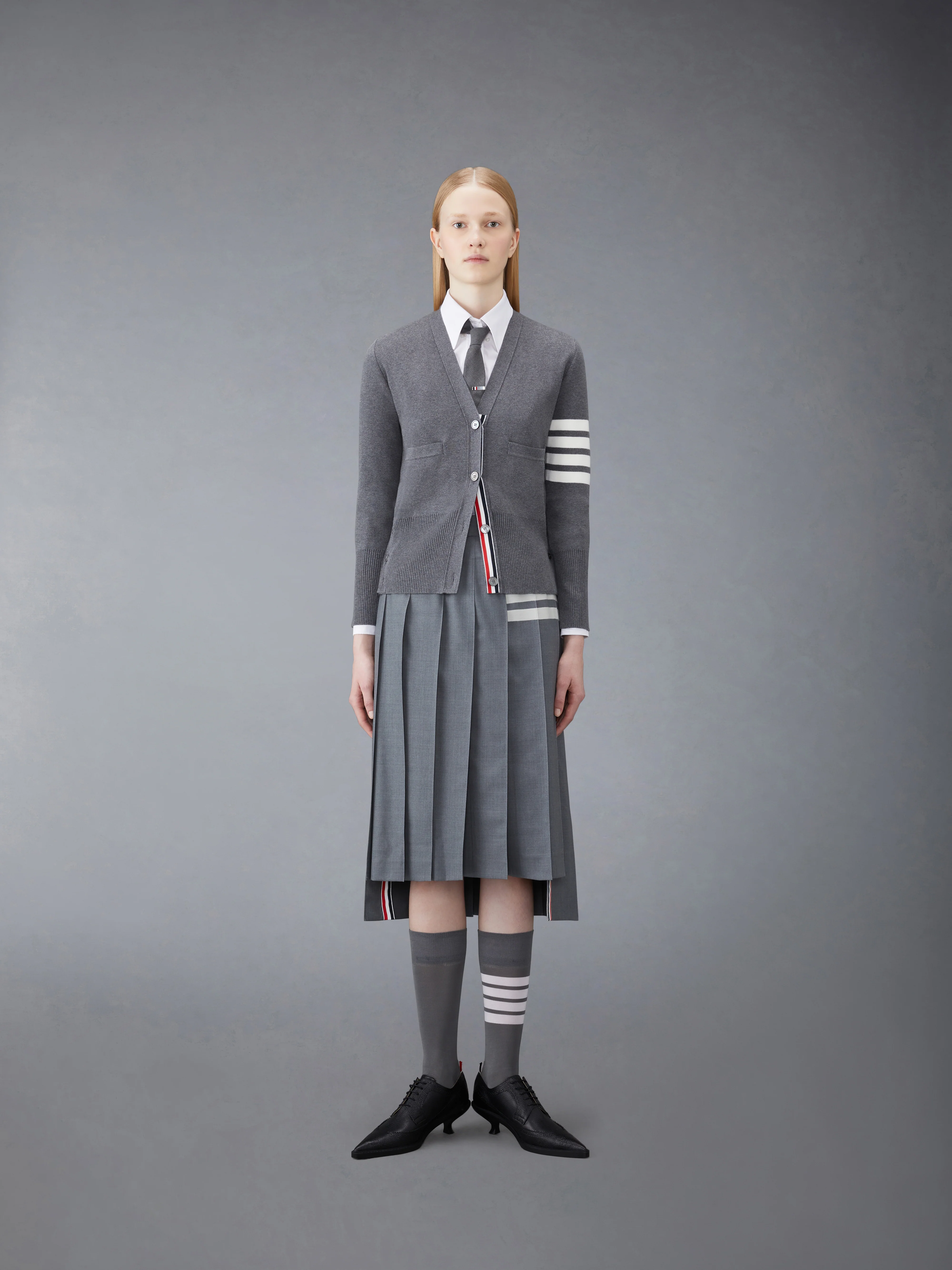 COTTON CREPE MILANO 4-BAR CARDIGAN - Image 3