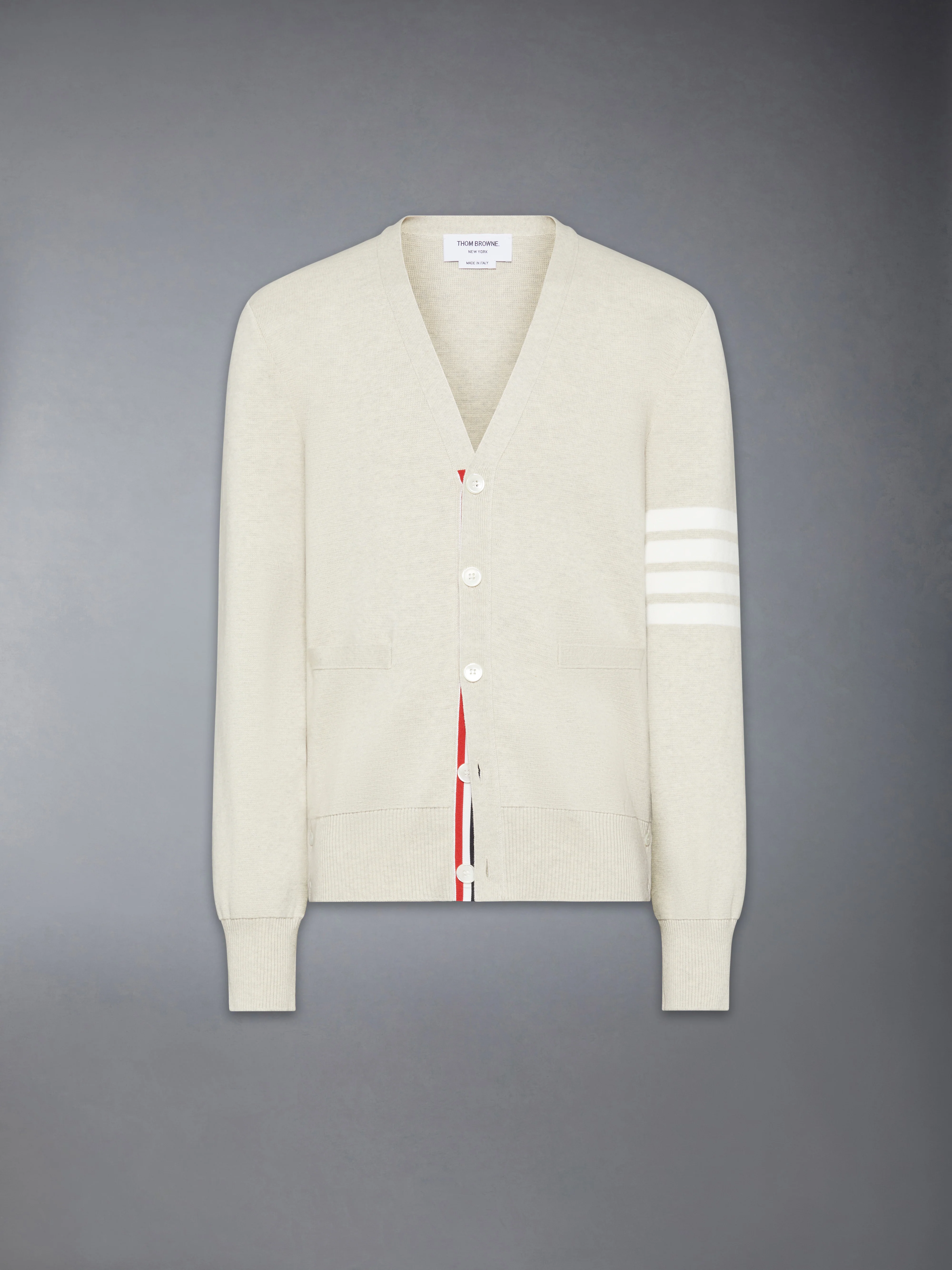 COTTON CREPE V-NECK CARDIGAN - Image 6
