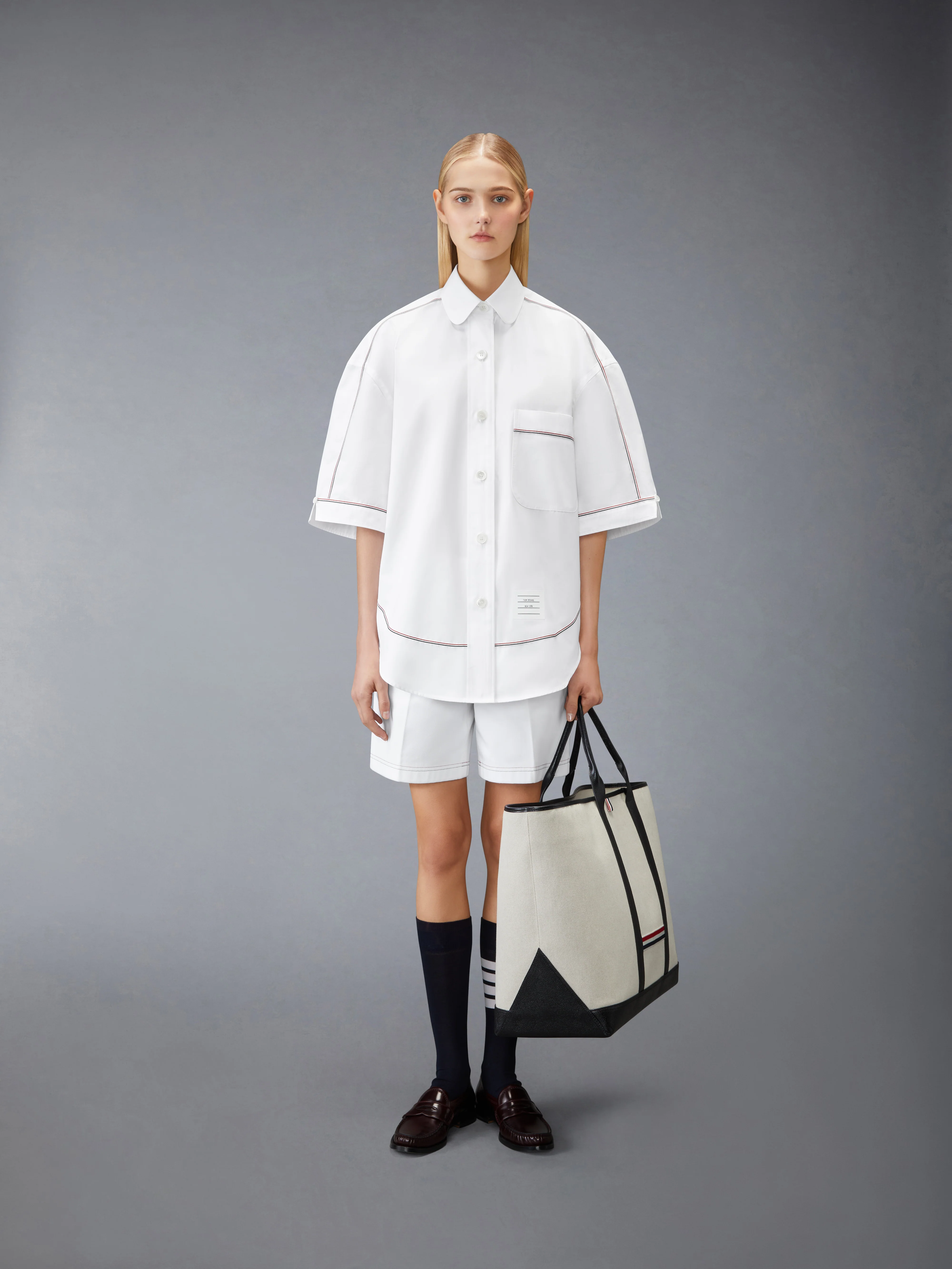 COTTON GABARDINE CHINO SHORTS - Image 3
