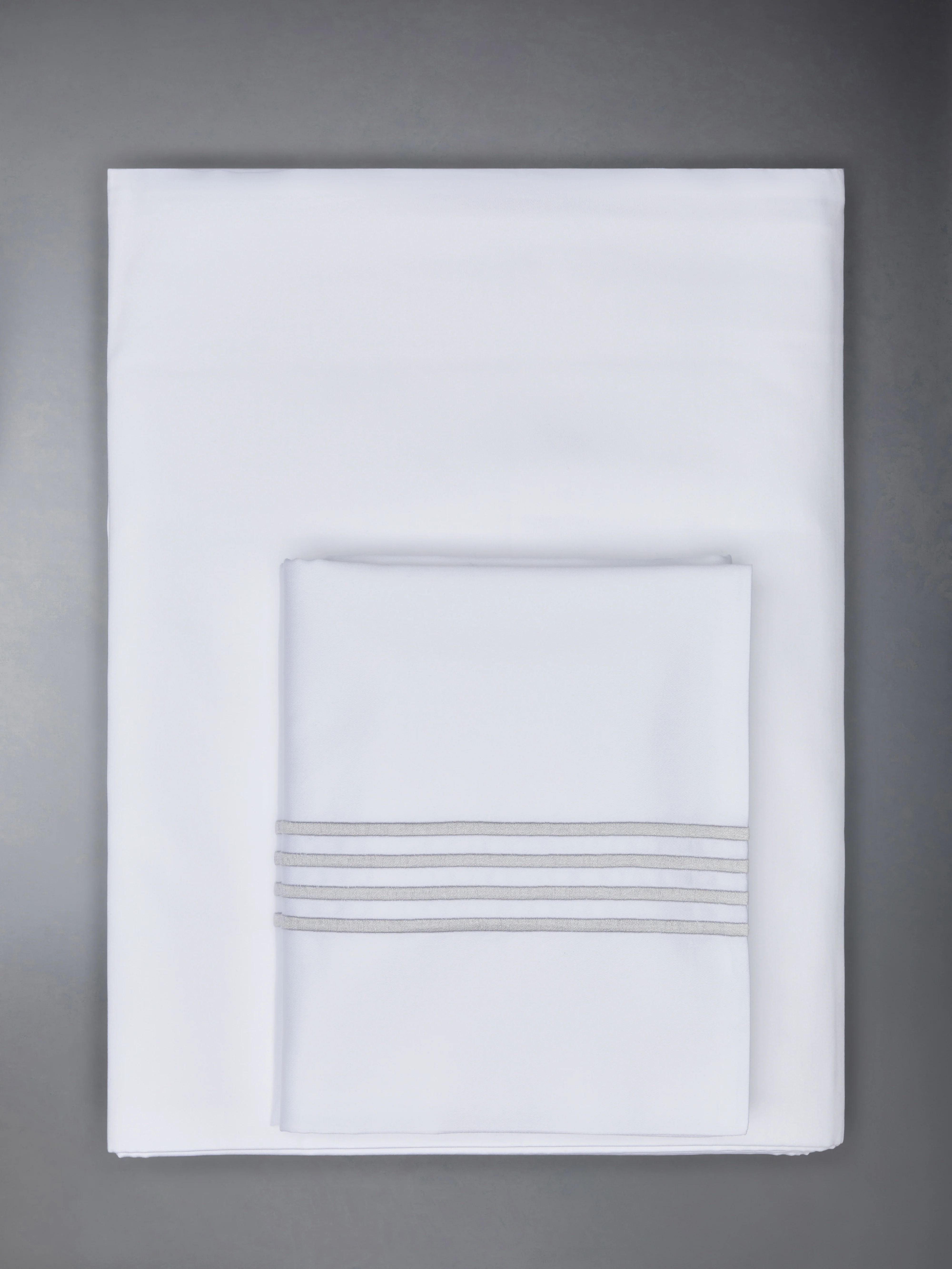 COTTON SATEEN 4-BAR FRETTE DUVET SET (KING-EU/ASIA) - Image 4