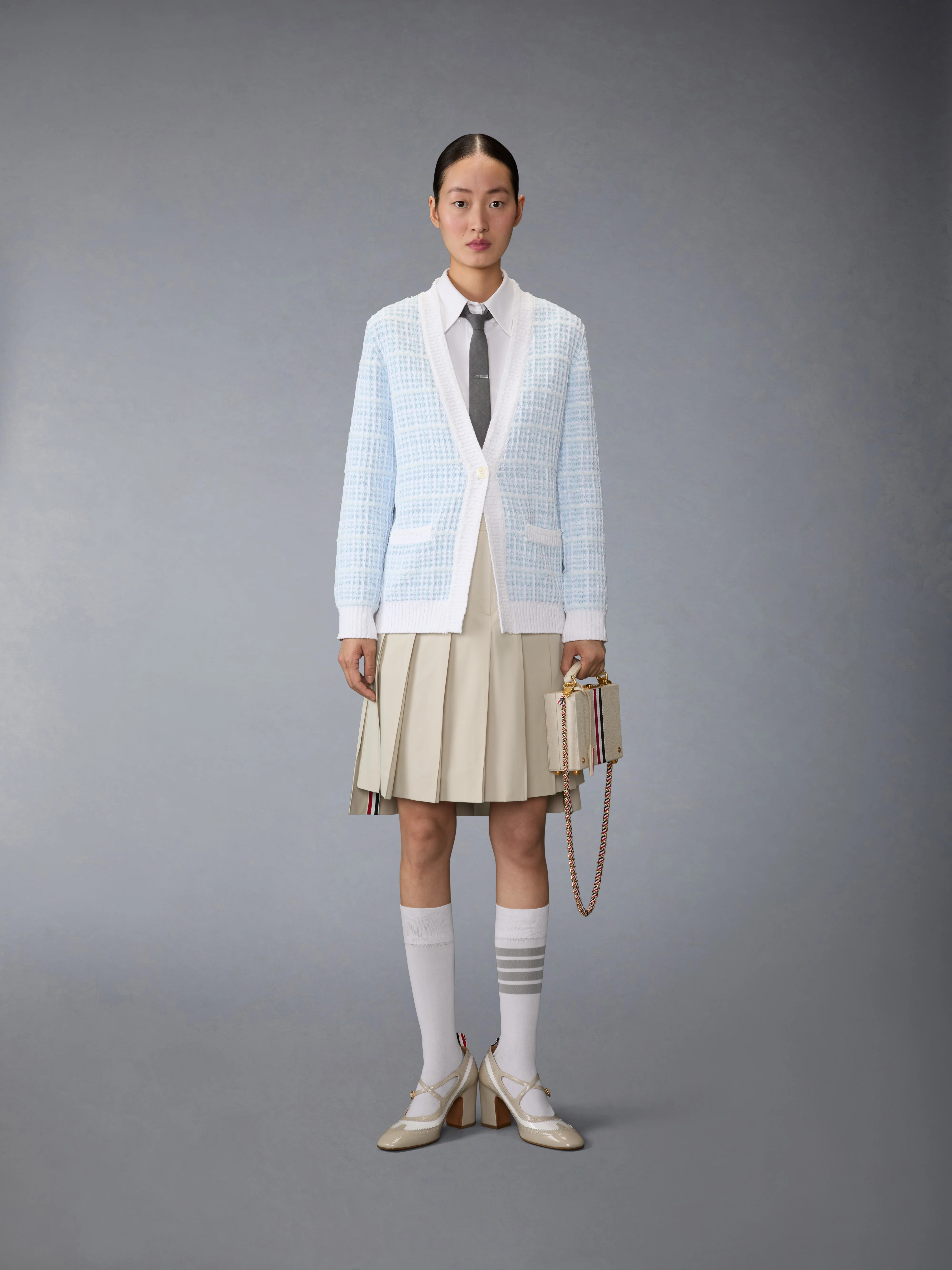 COTTON SUITING PLEATED SKIRT - Image 4