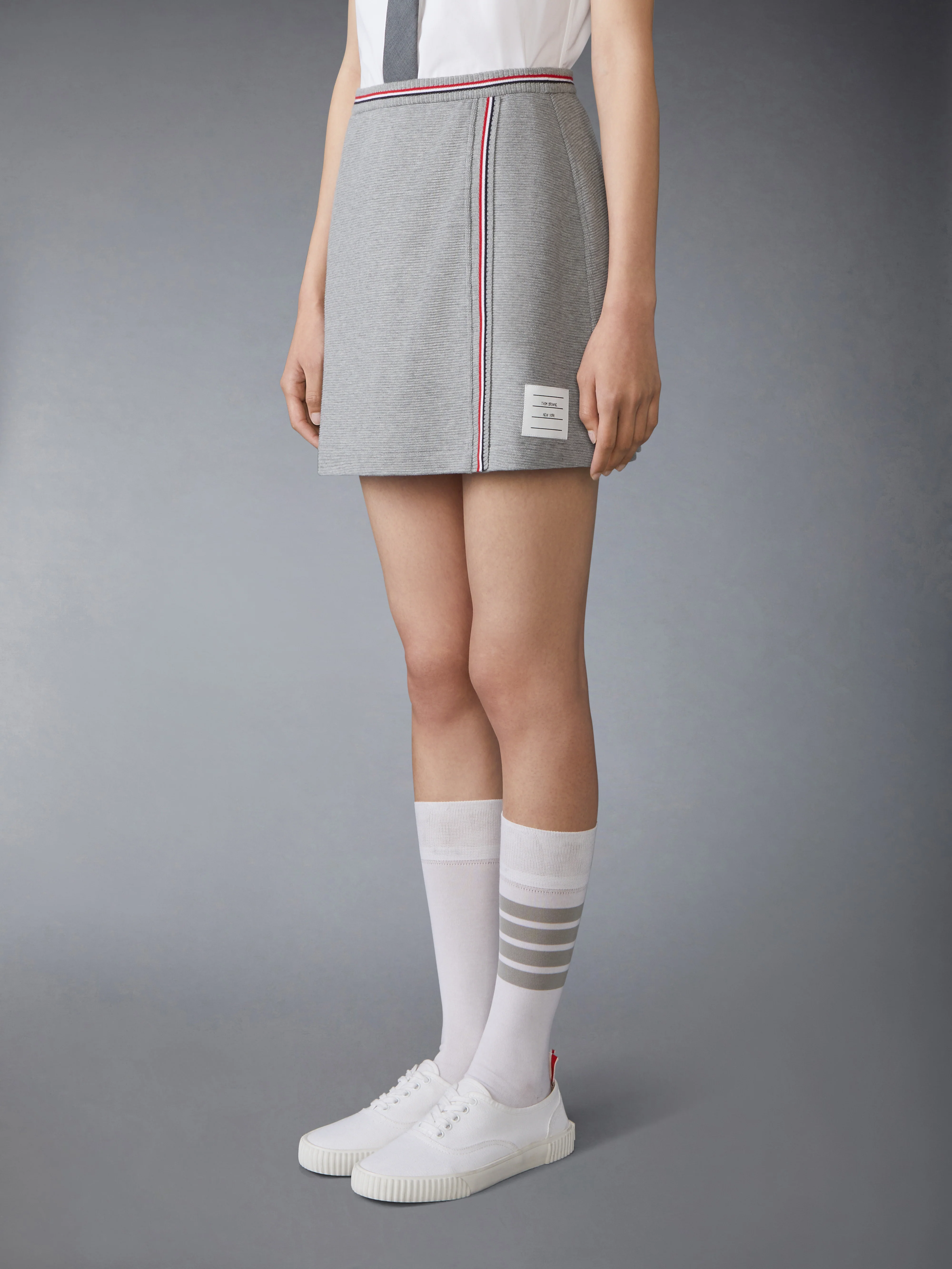 COTTON WAFFLE MINI WRAP SKIRT - Image 2