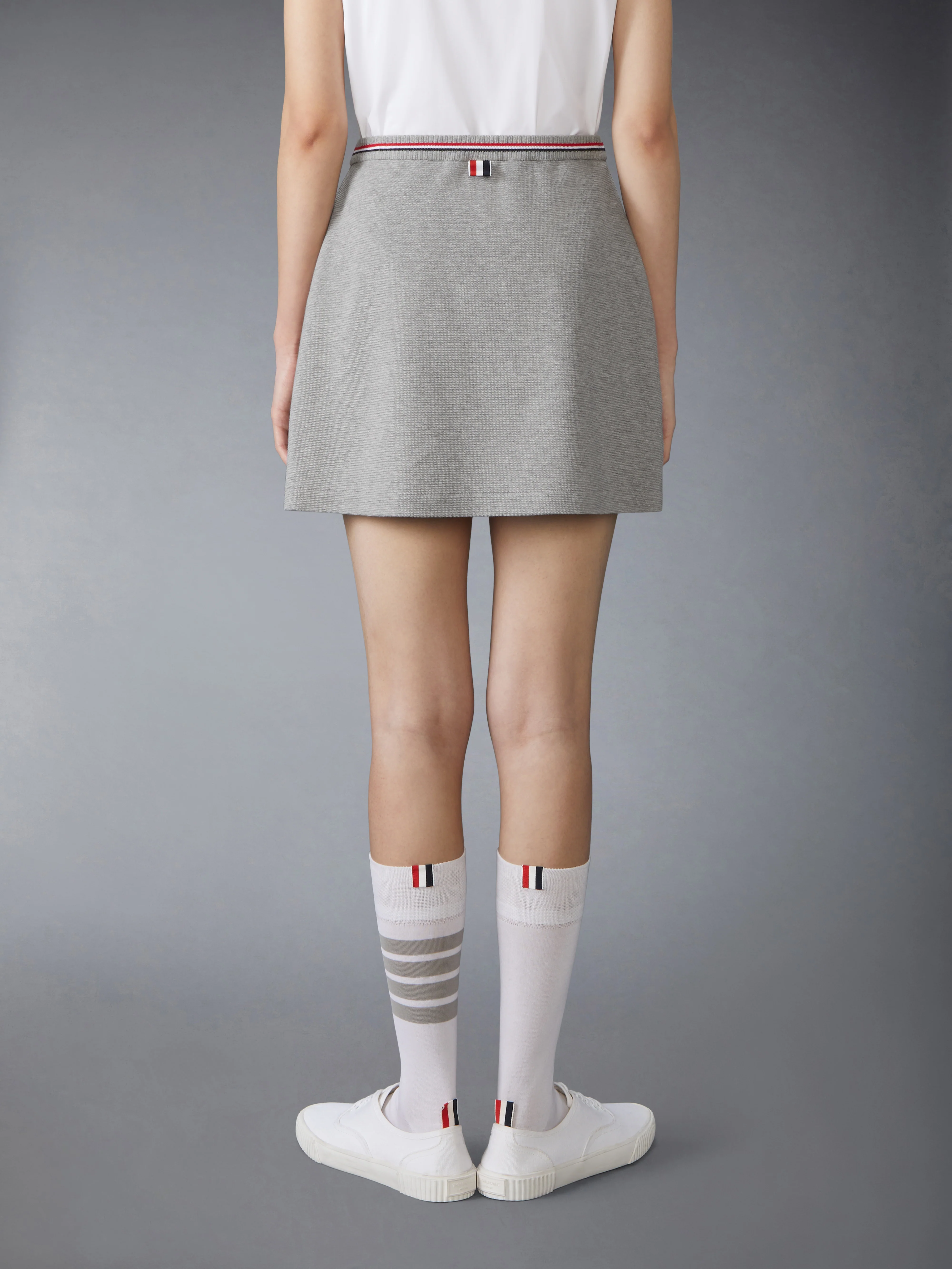 COTTON WAFFLE MINI WRAP SKIRT - Image 3