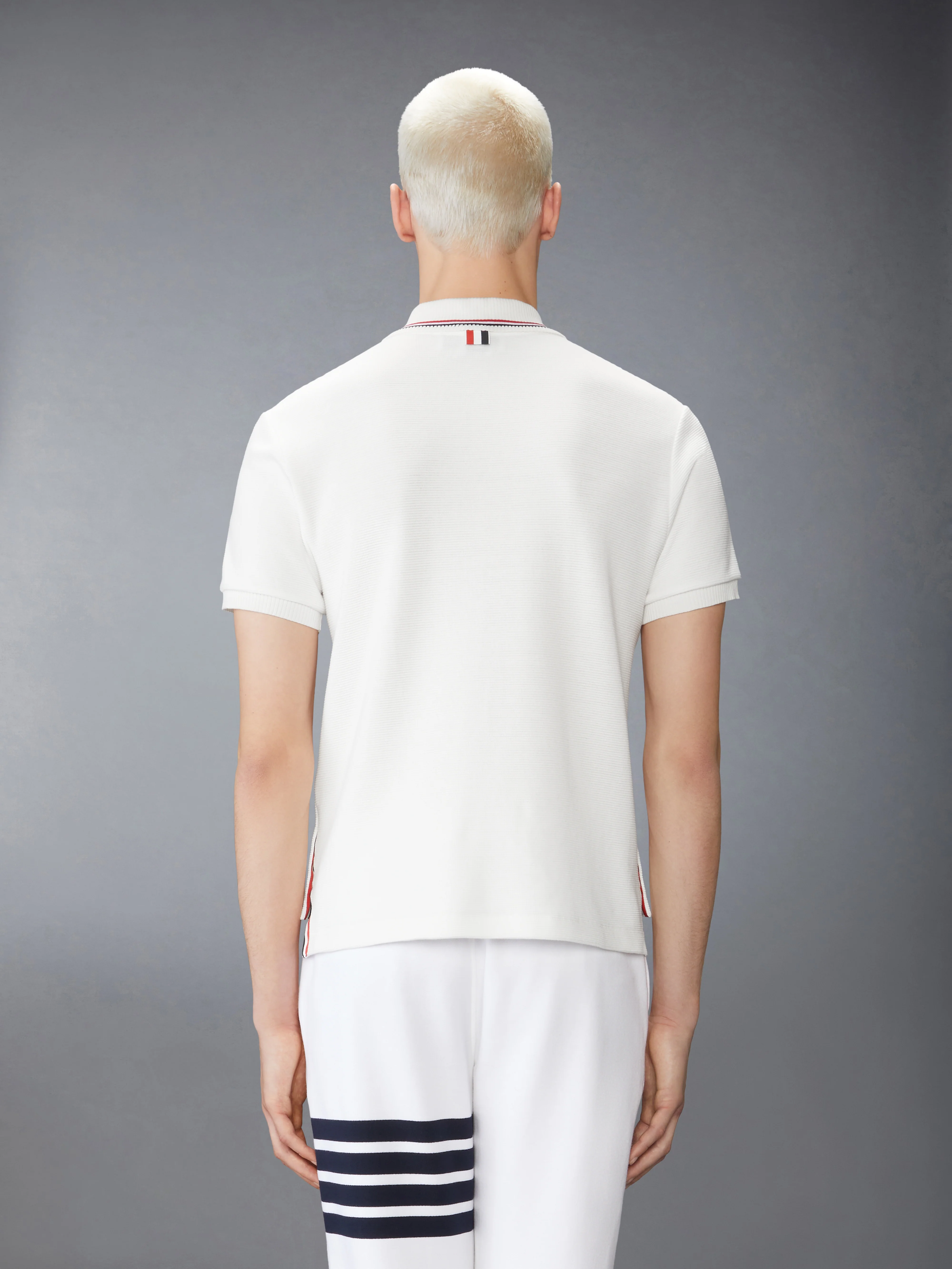 COTTON WAFFLE RIB CUFF POLO - Image 2