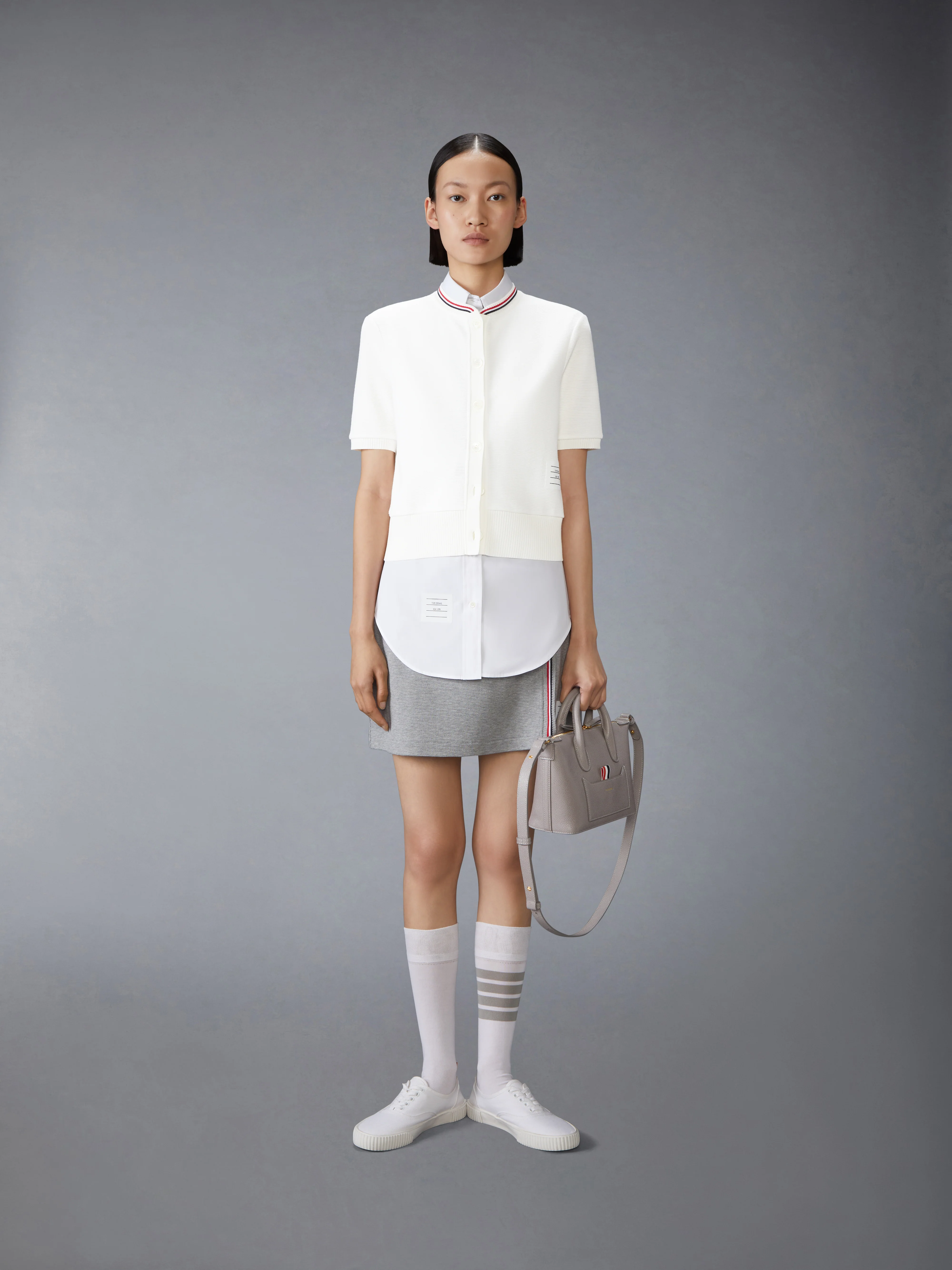 COTTON WAFFLE SHORT SLEEVE CARDIGAN - Image 3