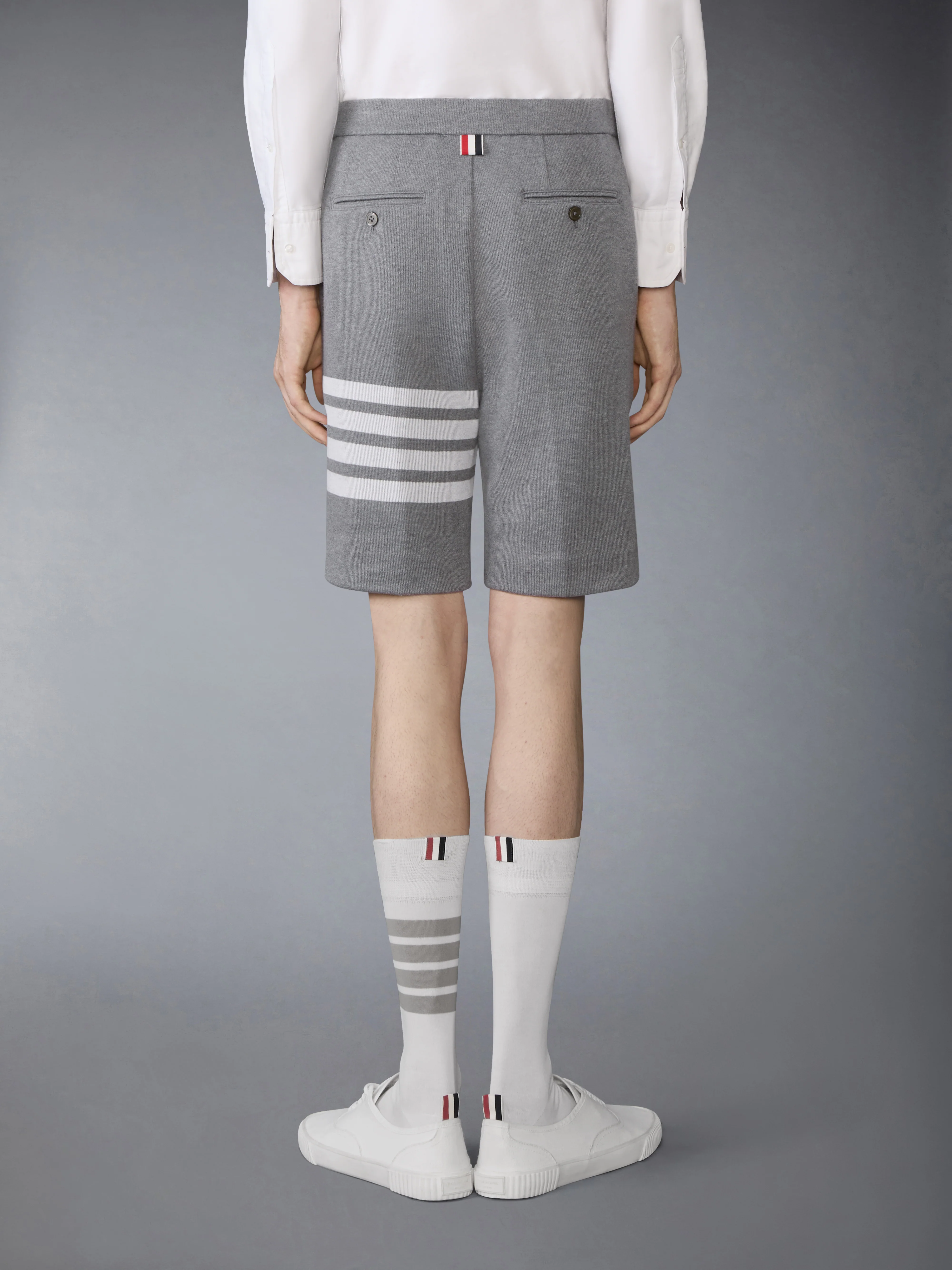 DOUBLE FACE KNIT 4-BAR BERMUDA SHORTS - Image 2