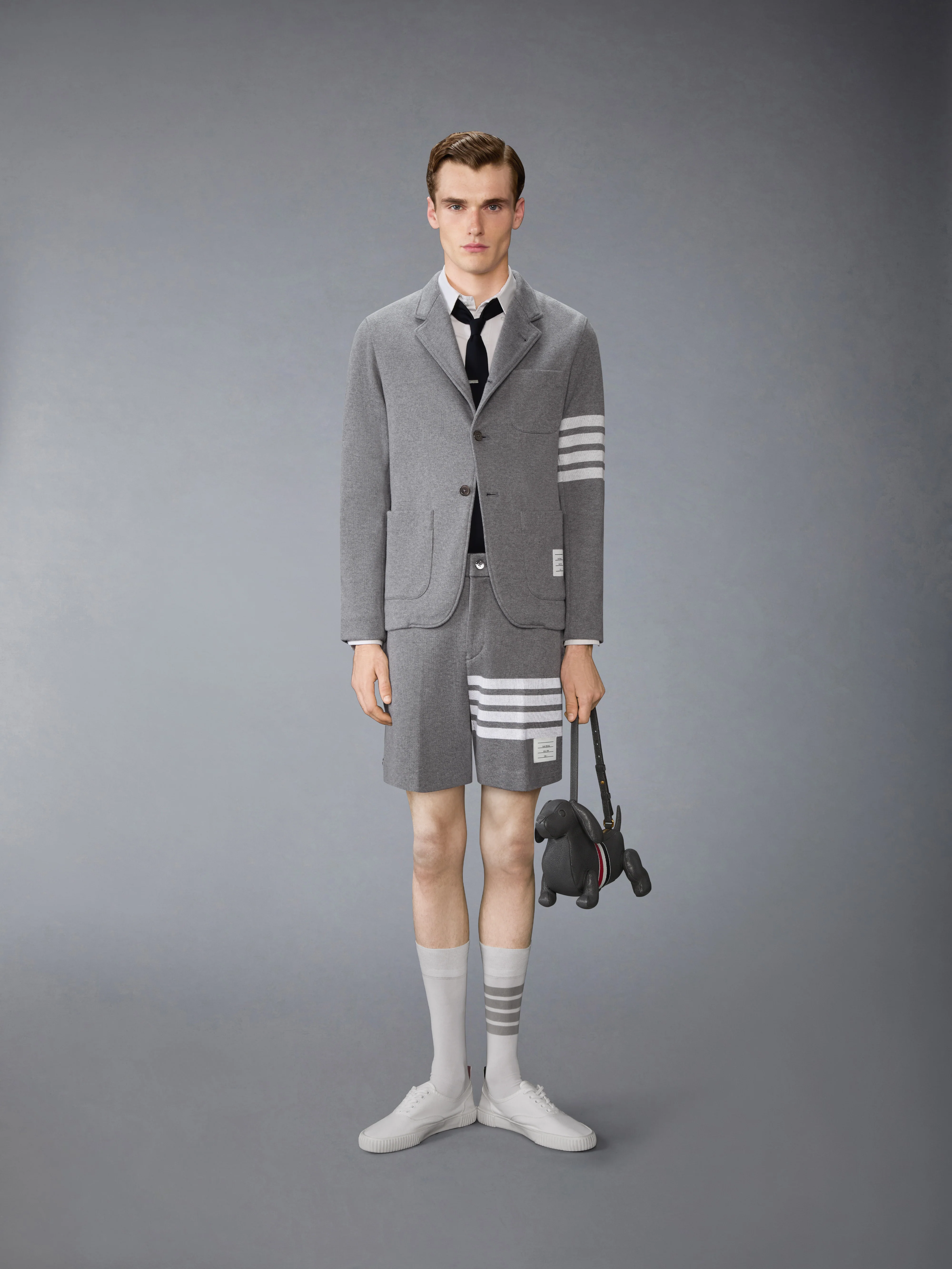 DOUBLE FACE KNIT 4-BAR SACK JACKET - Image 3