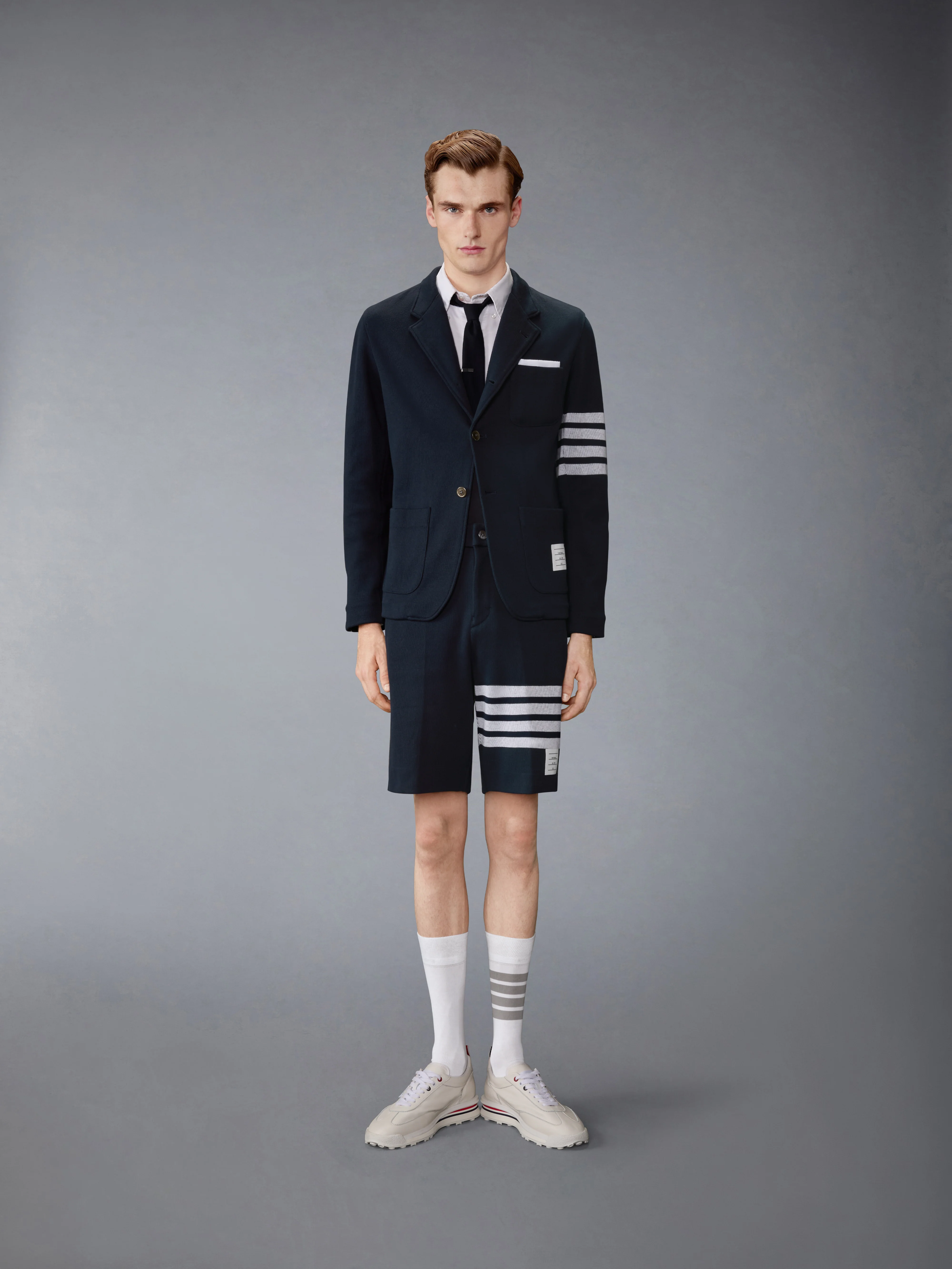 DOUBLE FACE KNIT 4-BAR SACK JACKET - Image 3