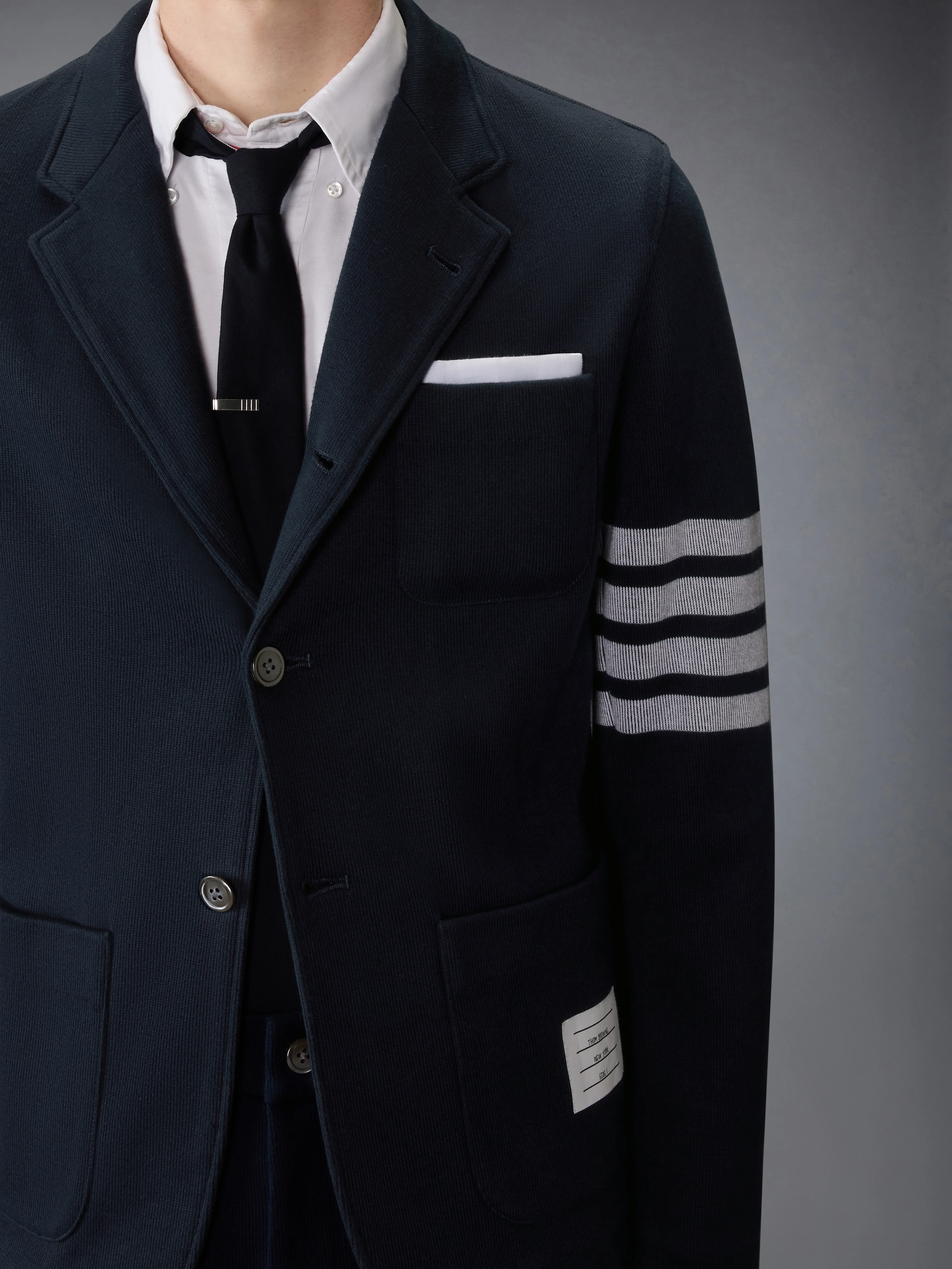 DOUBLE FACE KNIT 4-BAR SACK JACKET - Image 5