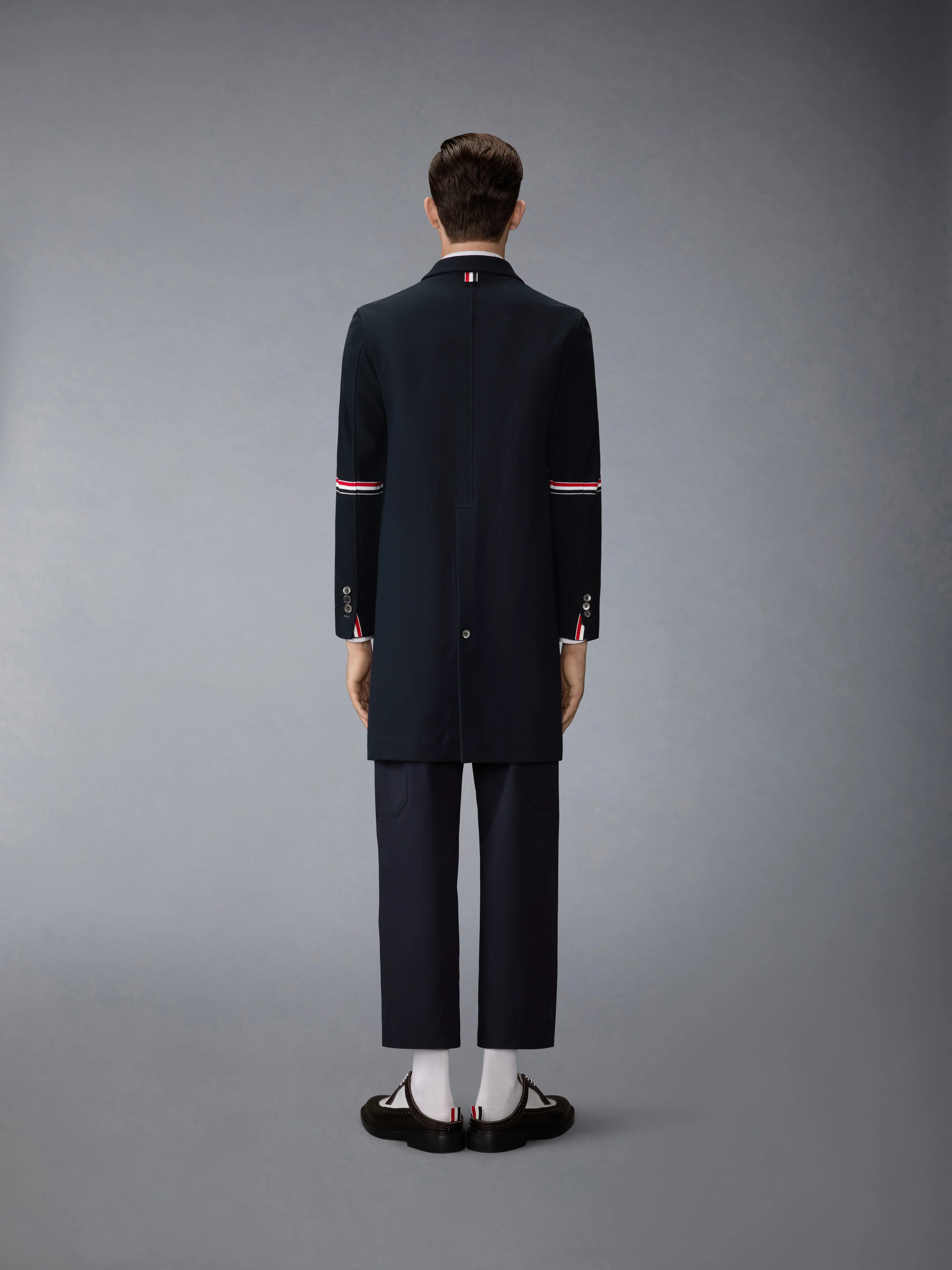 DOUBLE FACE TECH TWILL 4-BAR SACK OVERCOAT - Image 3