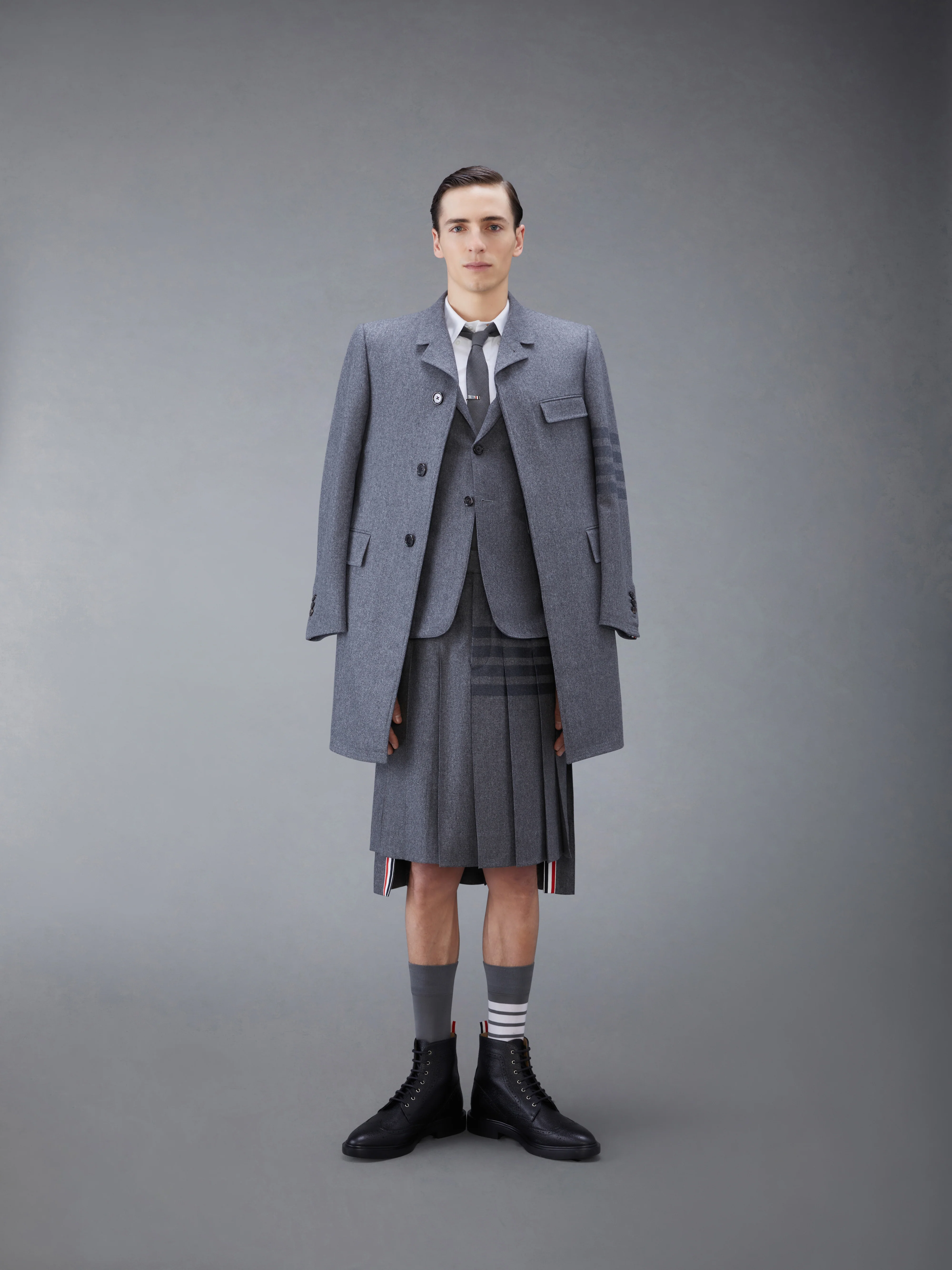 FLANNEL 4-BAR CLASSIC CHESTERFIELD OVERCOAT - Image 3