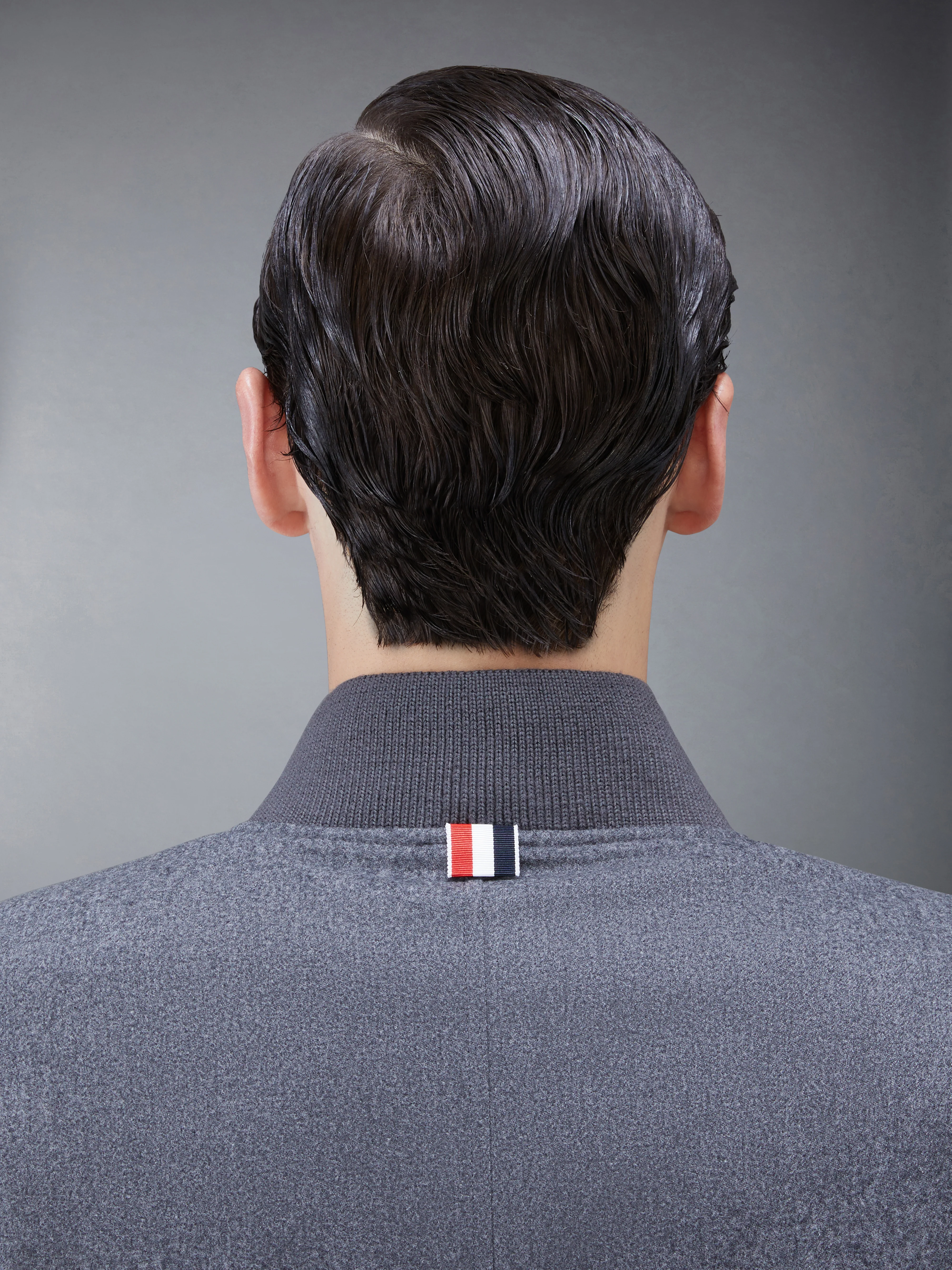 FLANNEL 4-BAR KNIT RIB BLOUSON JACKET - Image 4