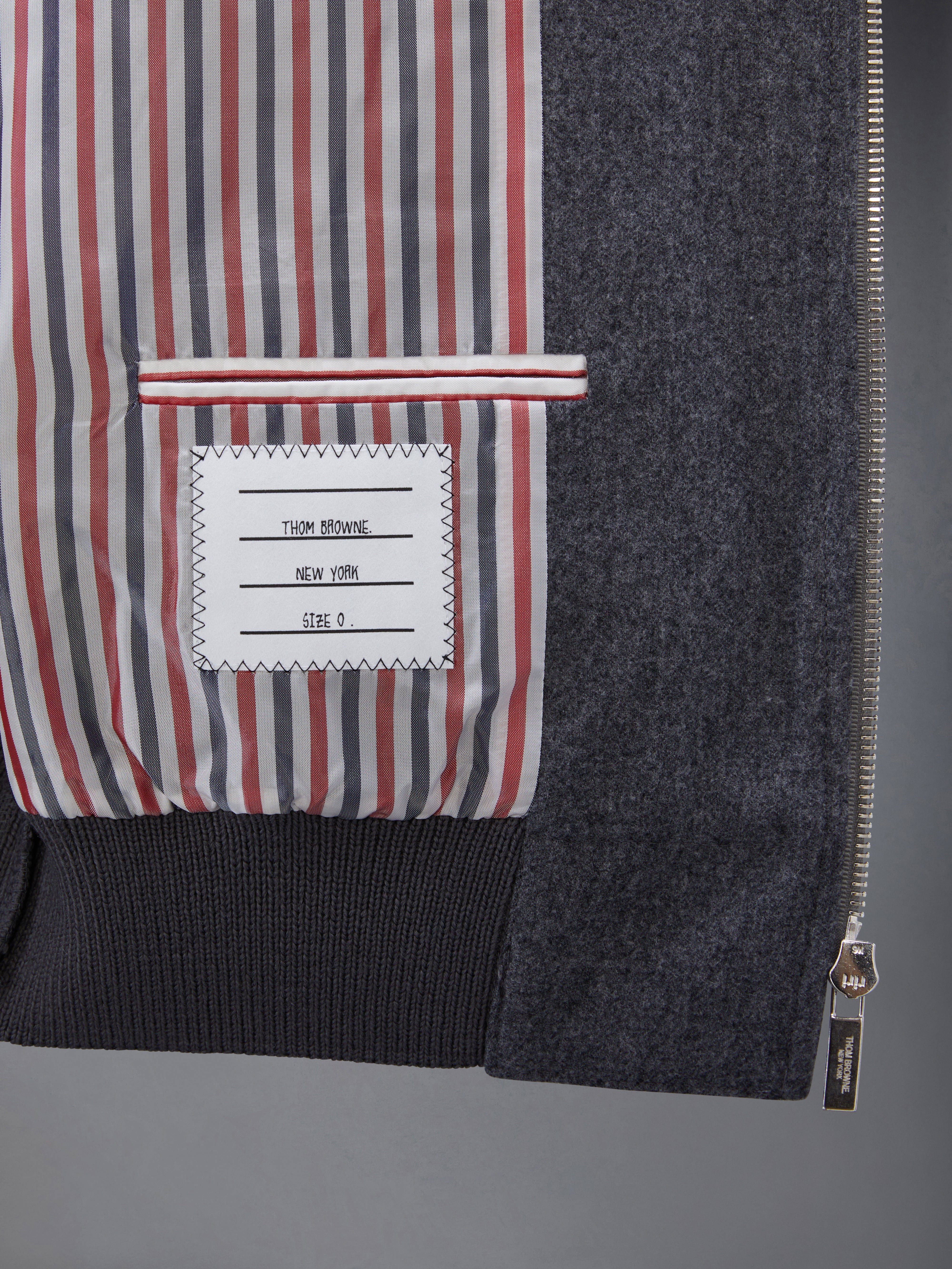 FLANNEL 4-BAR KNIT RIB BLOUSON JACKET - Image 5