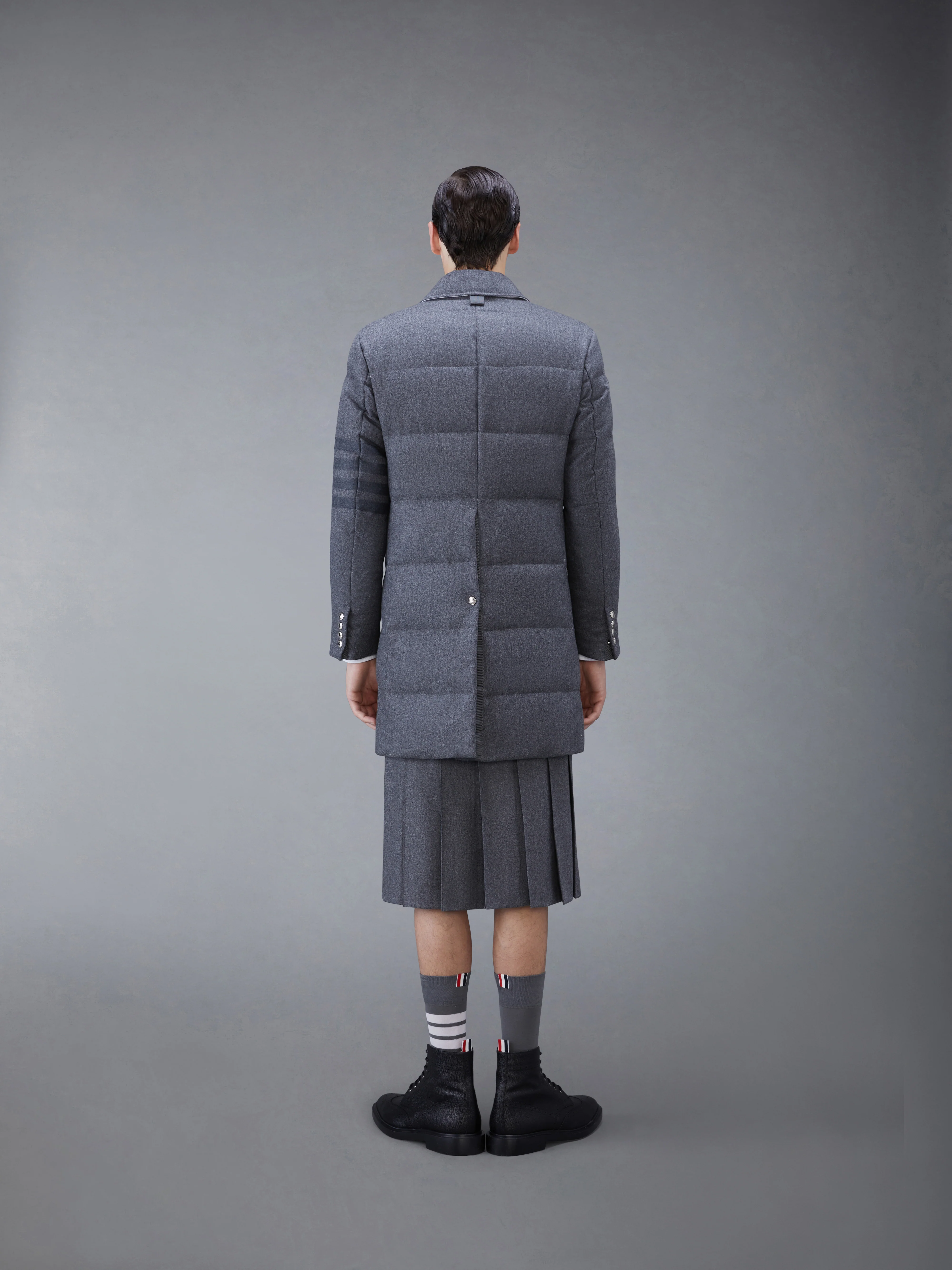 FLANNEL DOWN FILLED 4-BAR OVERCOAT - Image 2