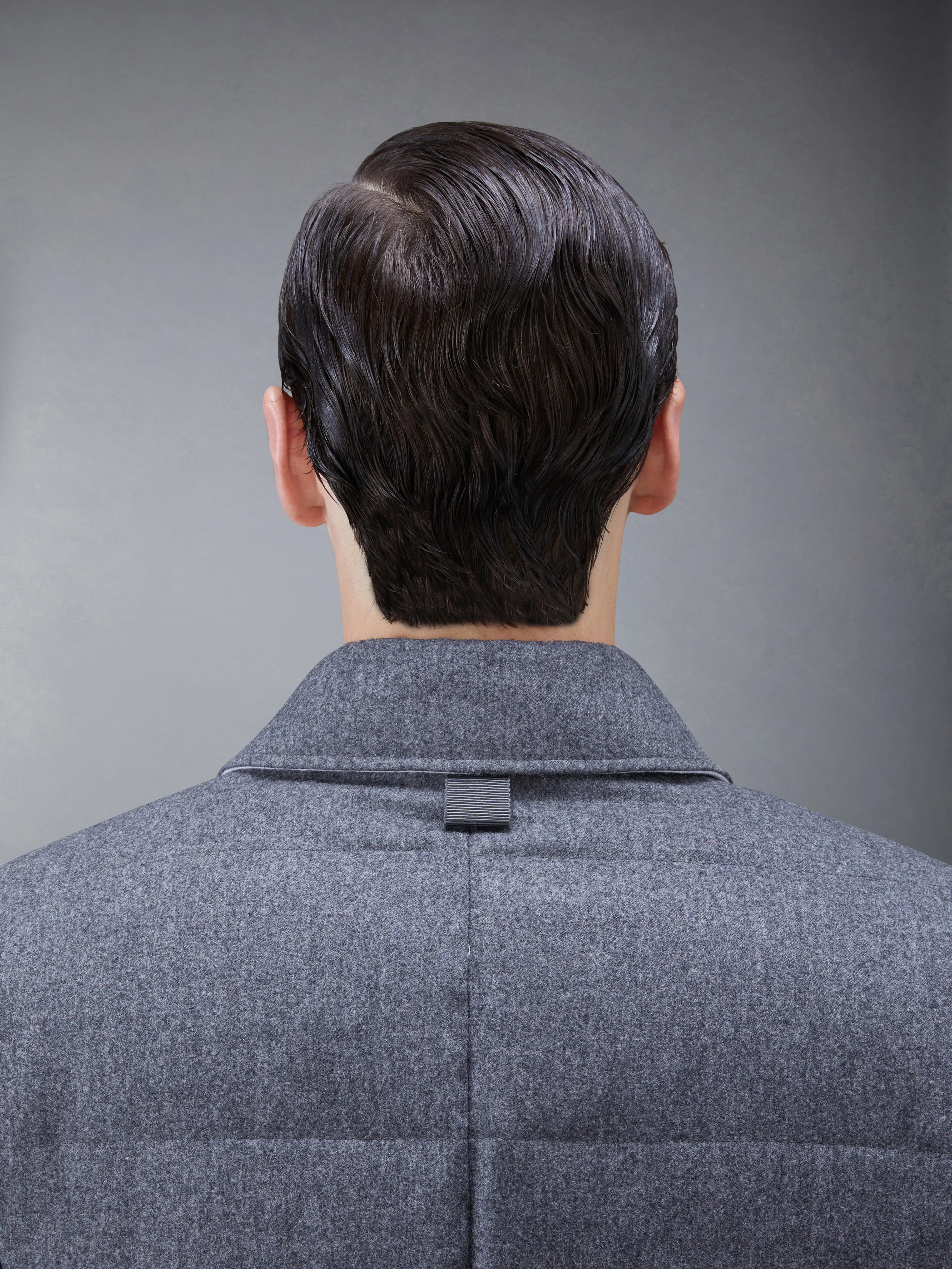FLANNEL DOWN FILLED 4-BAR OVERCOAT - Image 4