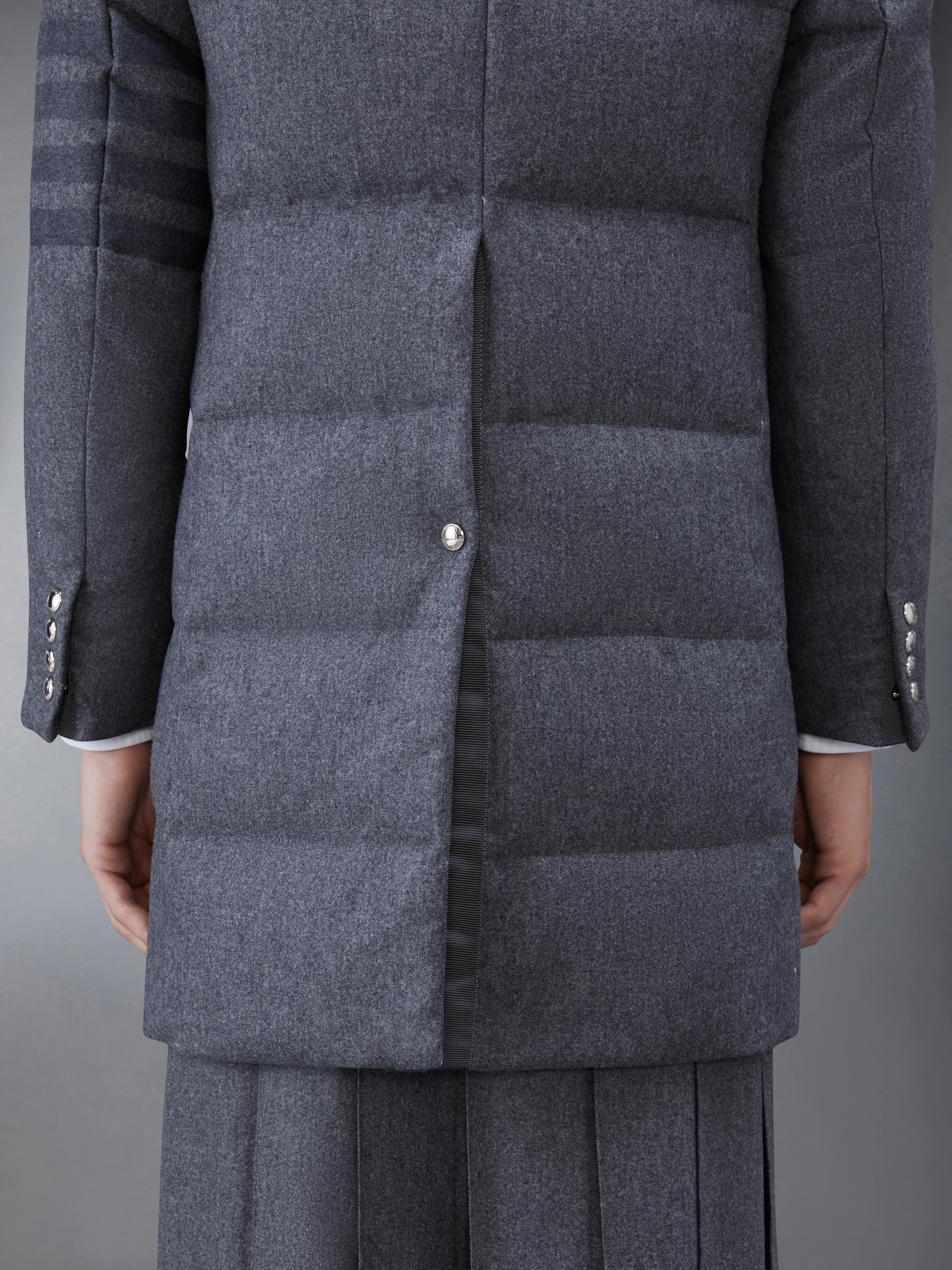 FLANNEL DOWN FILLED 4-BAR OVERCOAT - Image 8