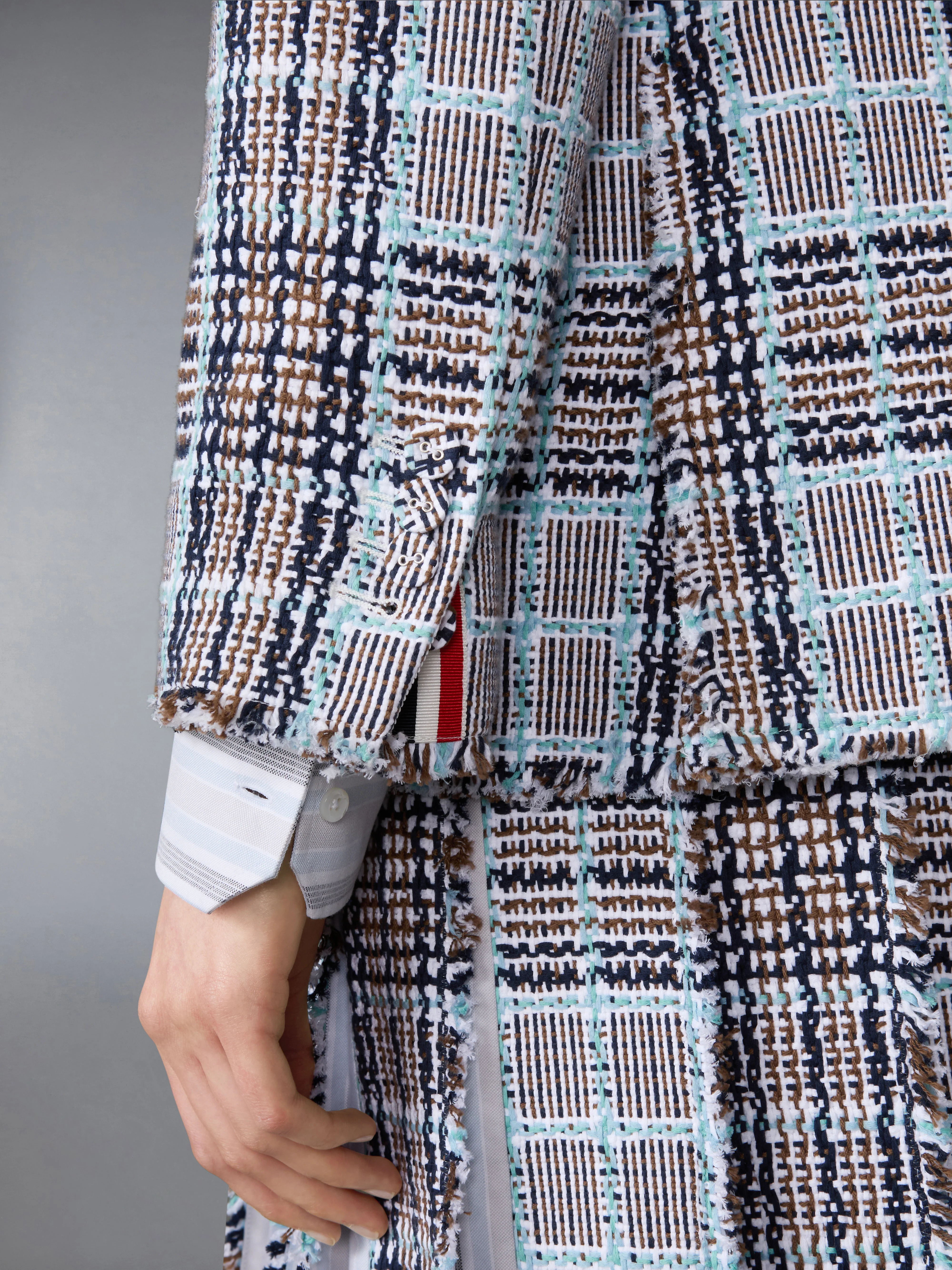 FRAYED PLAID CHECK SUMMER TWEED SPORTCOAT - Image 4