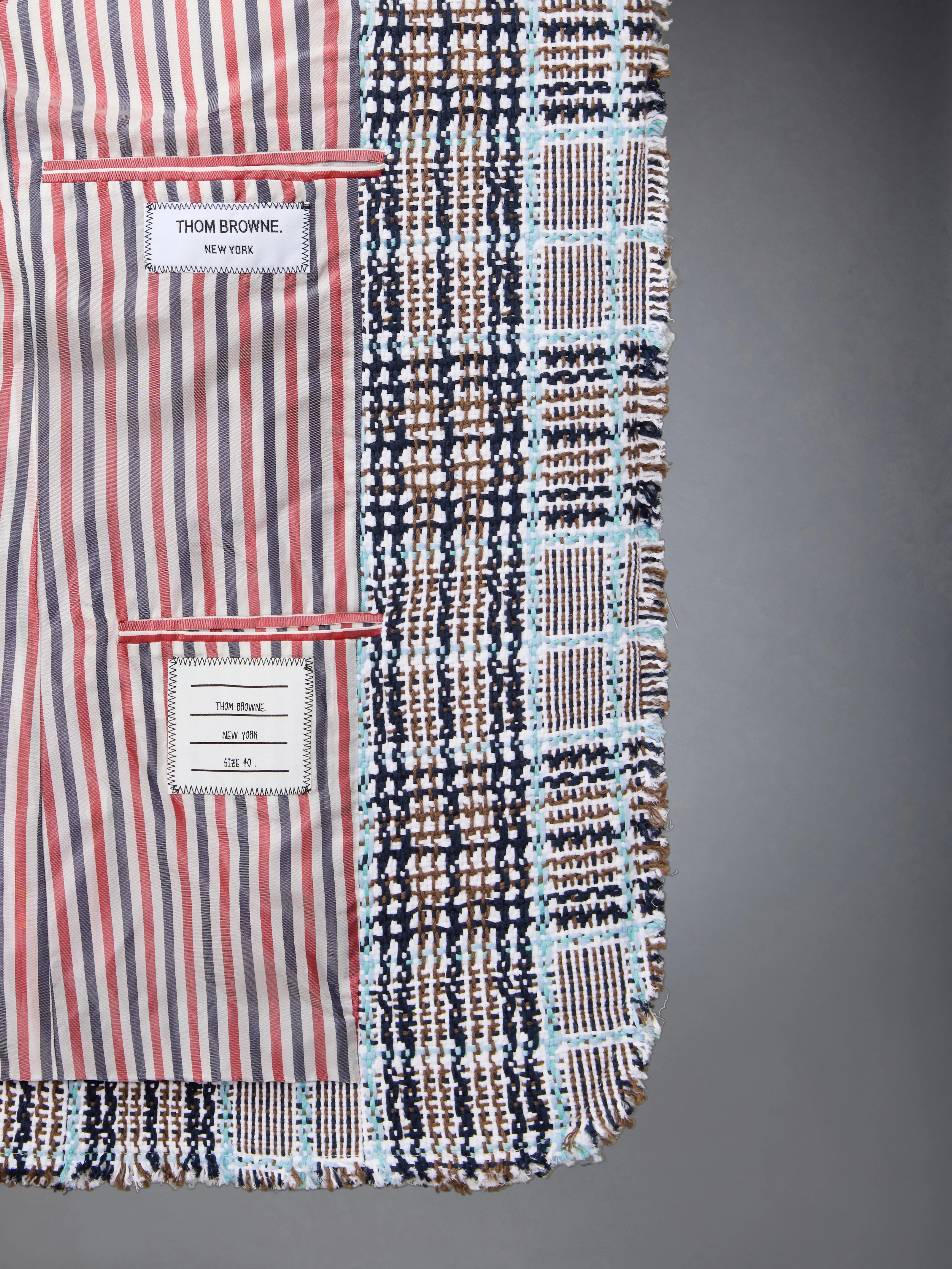 FRAYED PLAID CHECK SUMMER TWEED SPORTCOAT - Image 5