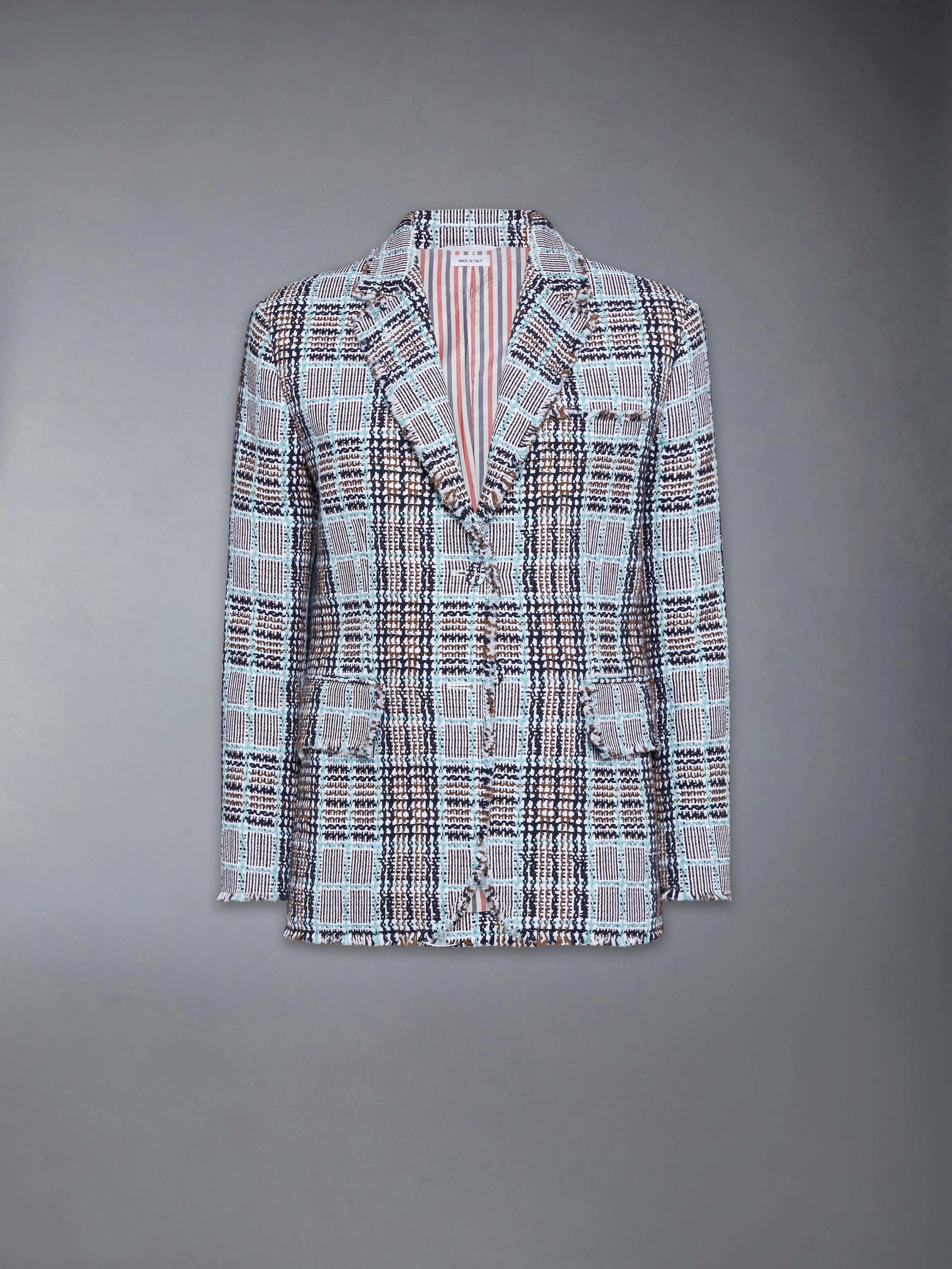 FRAYED PLAID CHECK SUMMER TWEED SPORTCOAT - Image 6