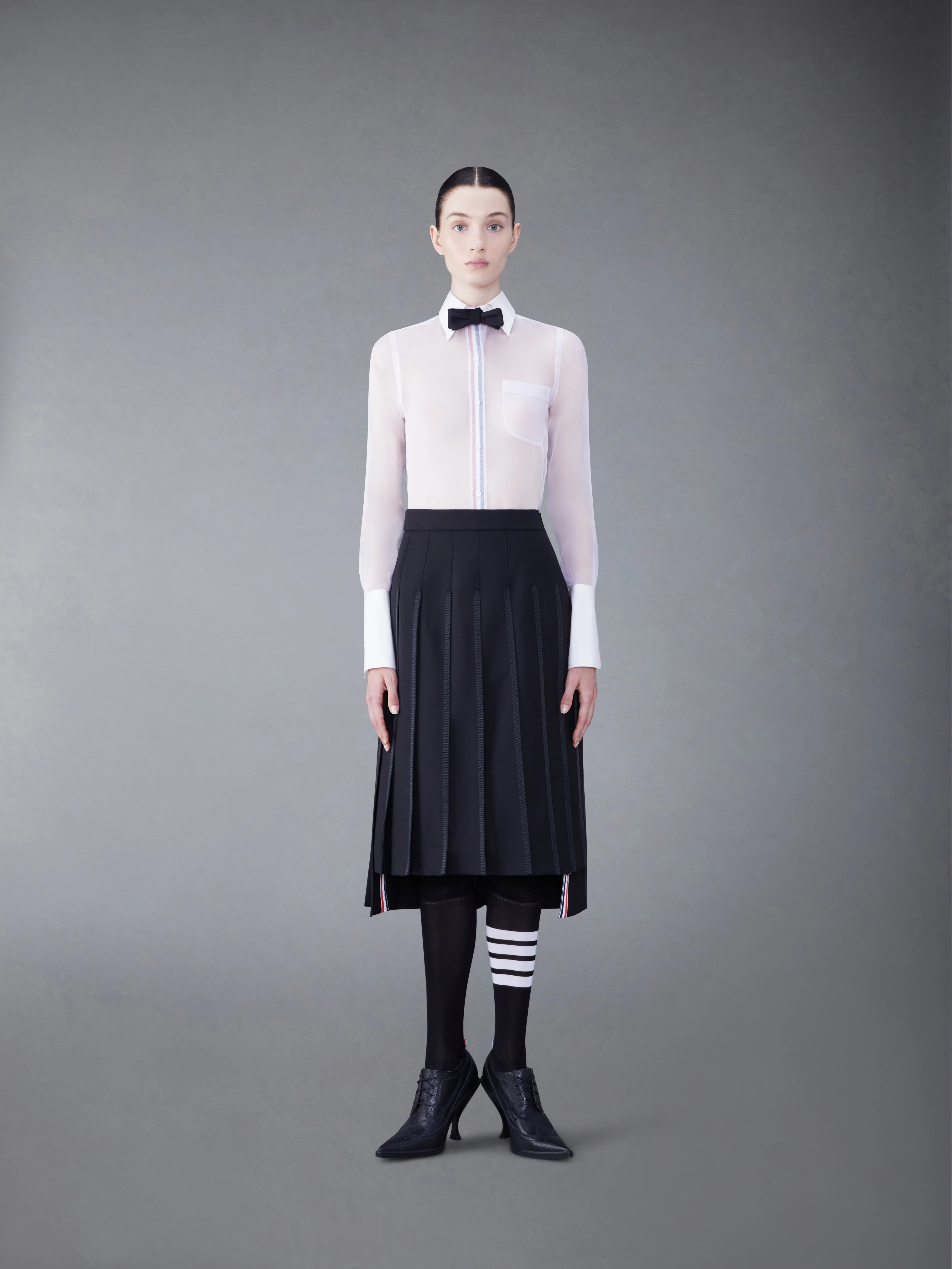 FRENCH CUFF ORGANZA SHIRT - Image 4