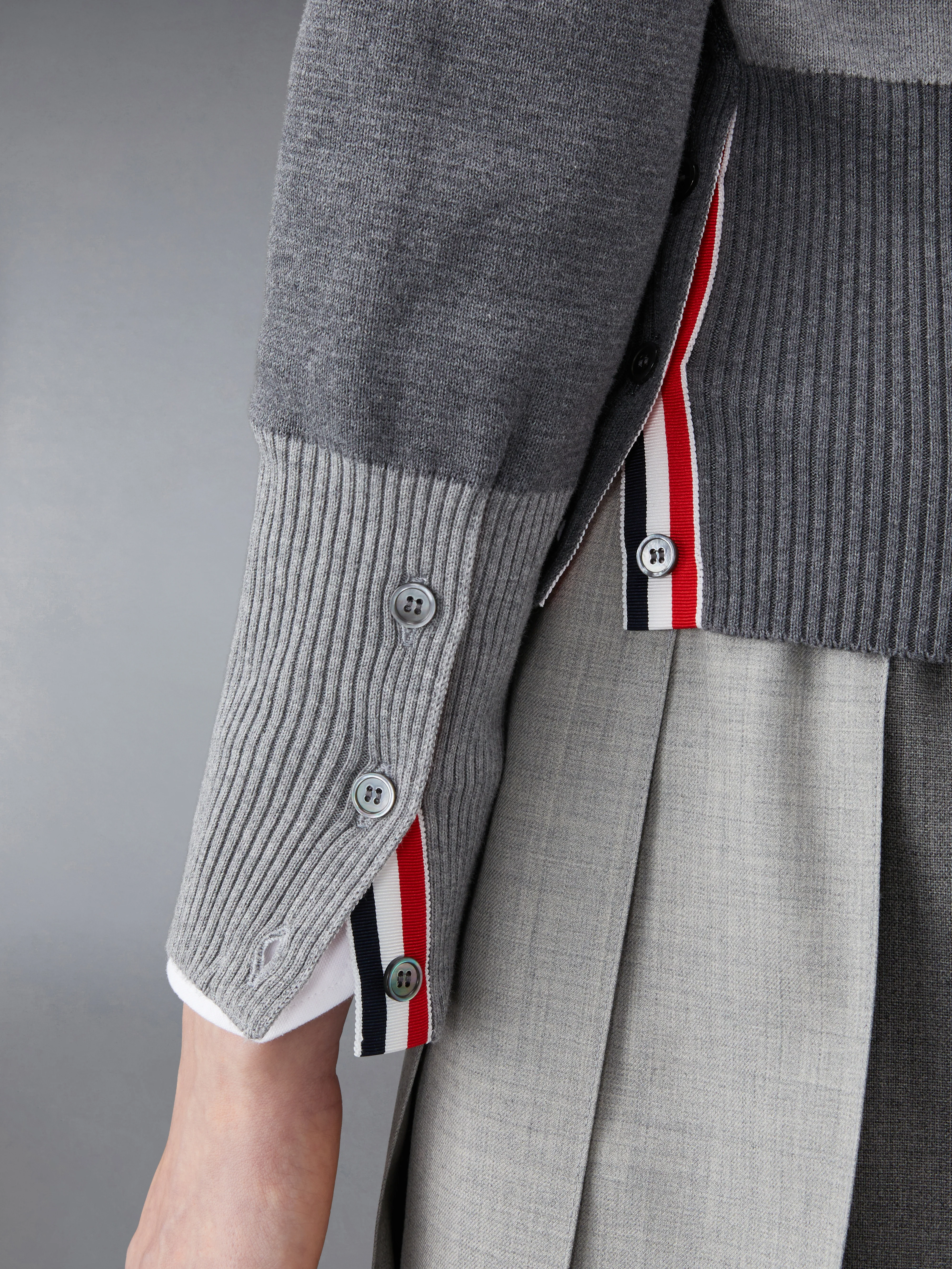 FUNMIX CREPE 4-BAR CARDIGAN - Image 4