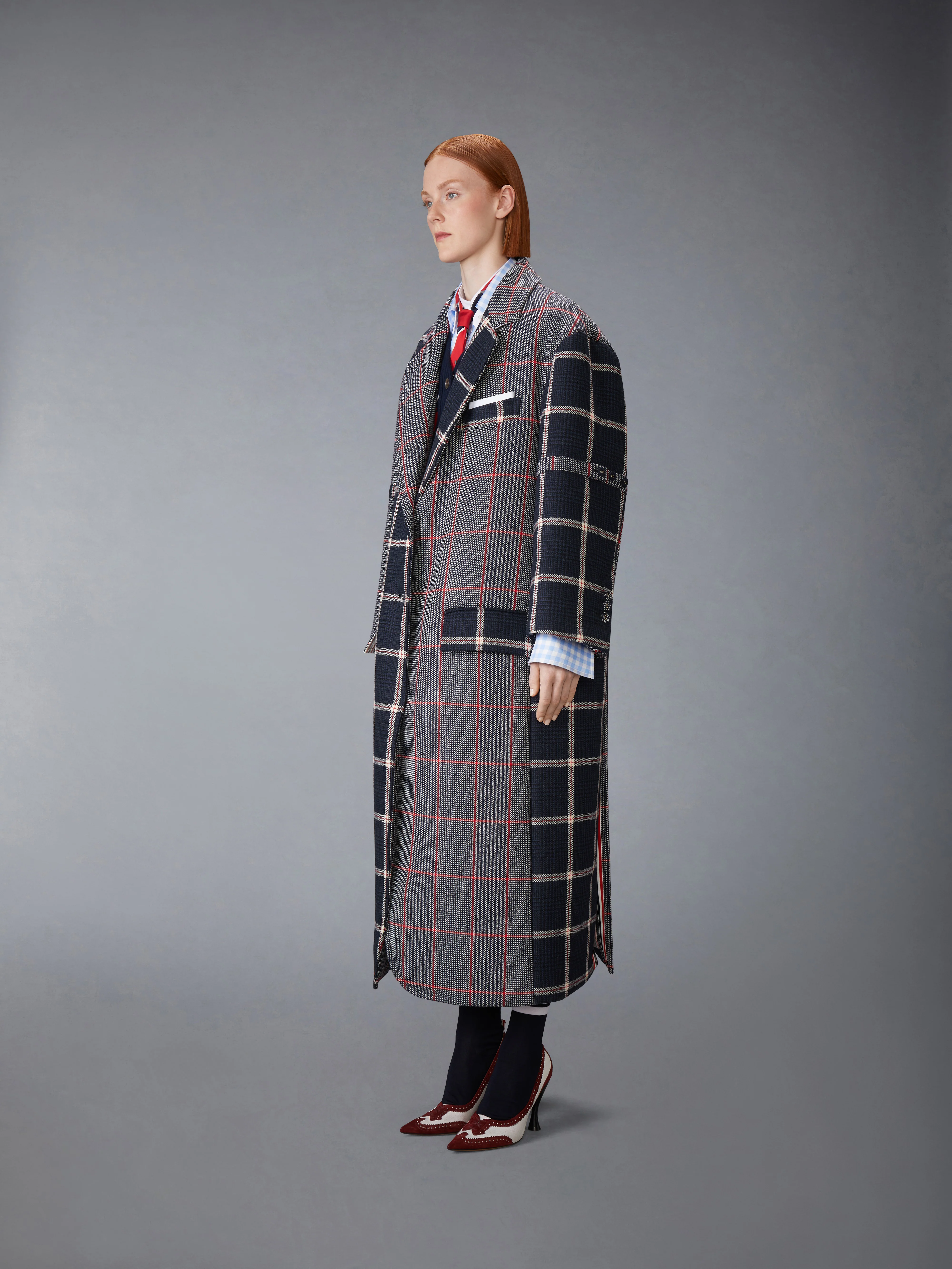 FUNMIX PRINCE OF WALES ARMBAND OVERCOAT - Image 2