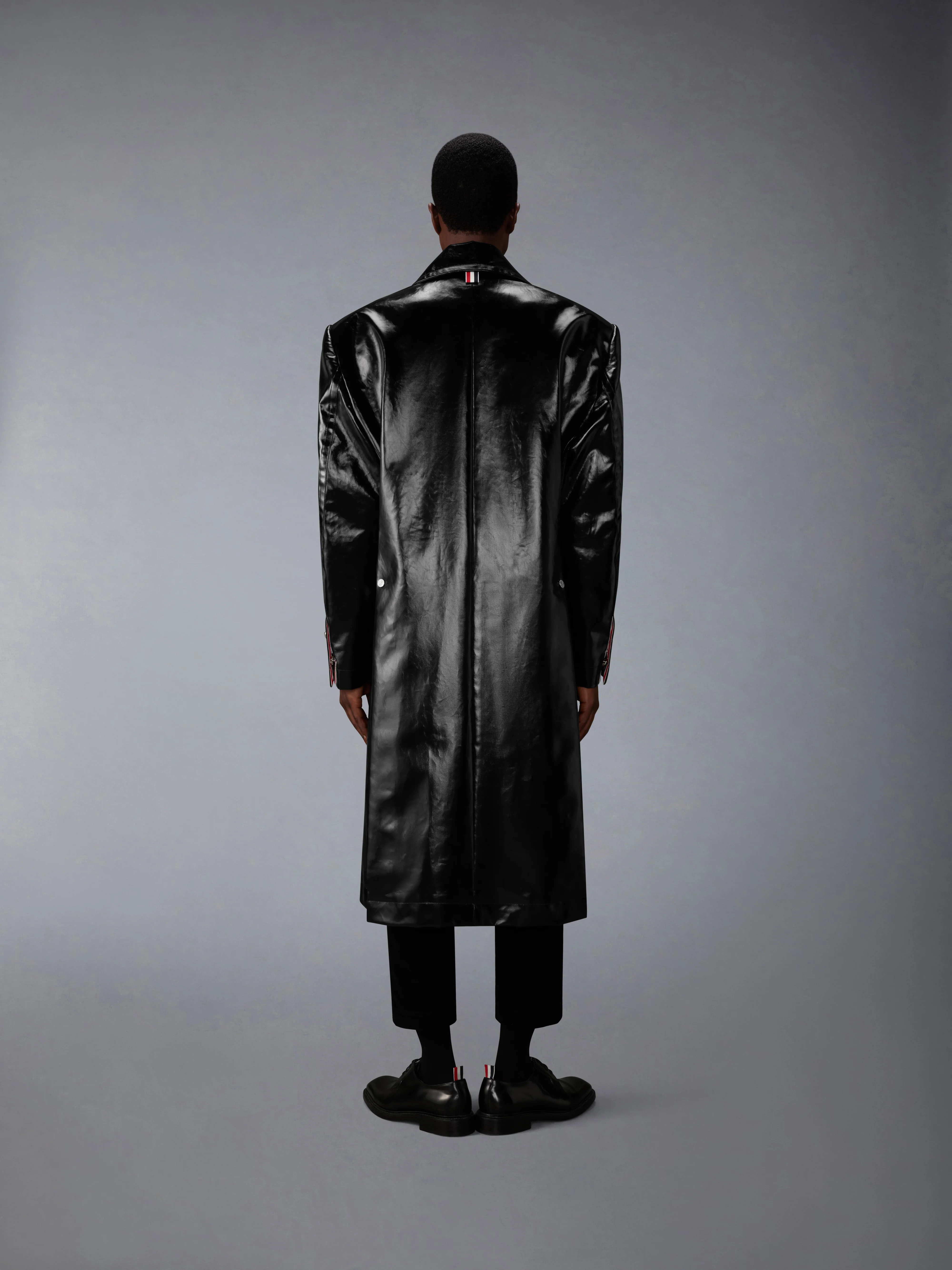 GABARDINE SLICKER OVERSIZED PEACOAT - Image 4