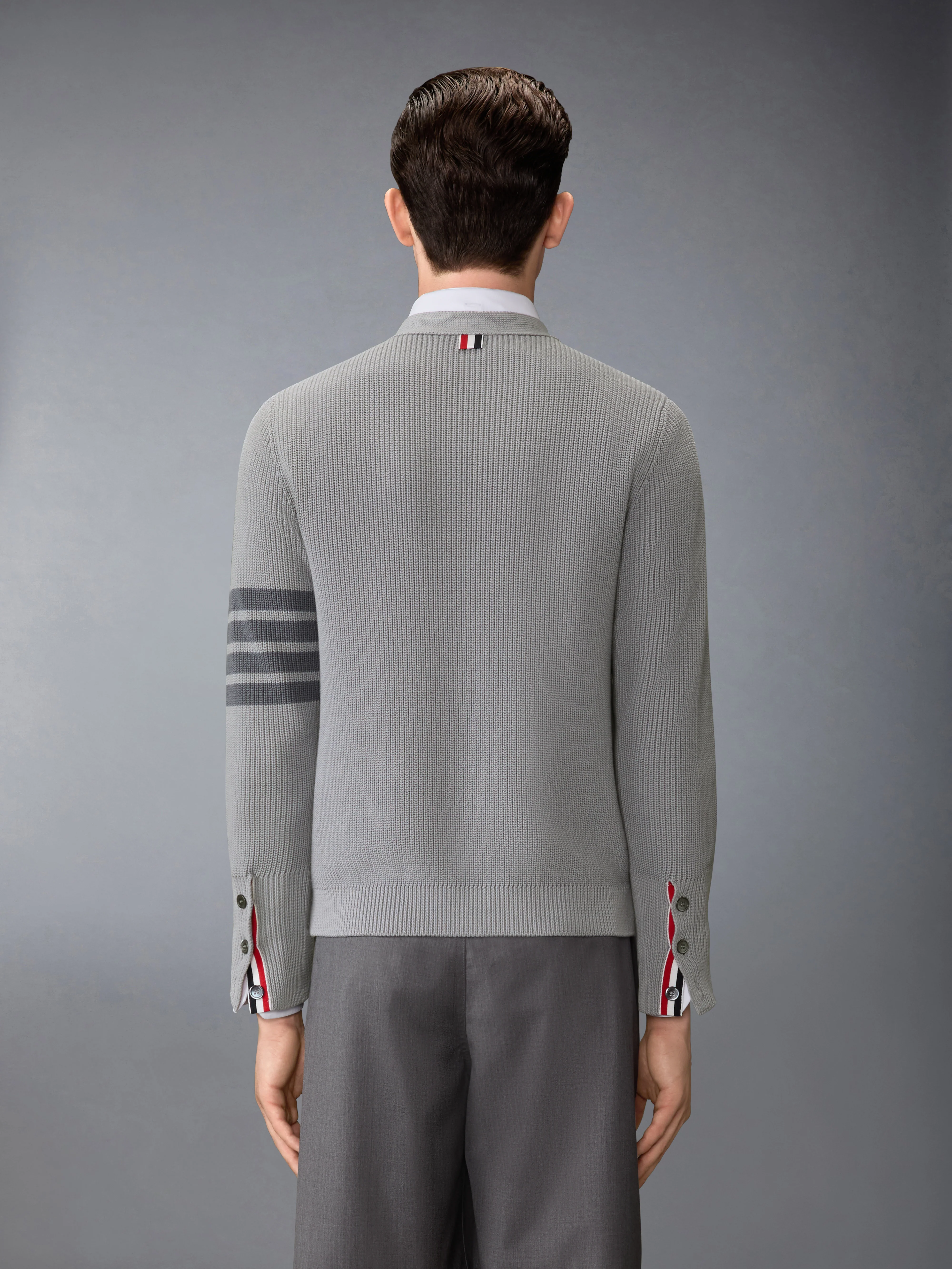 GARMENT DYED 4-BAR CARDIGAN - Image 2