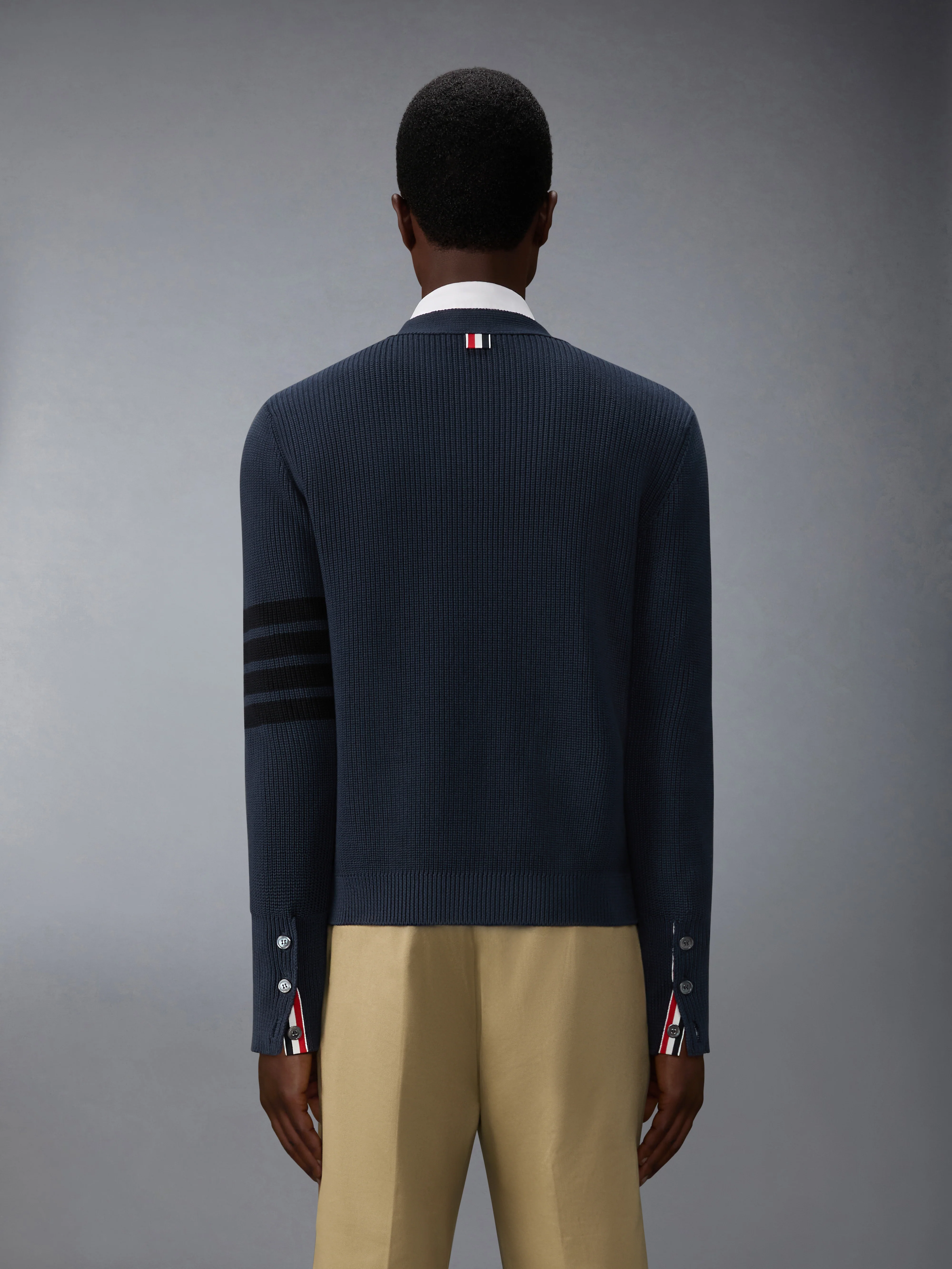 GARMENT DYED 4-BAR CARDIGAN - Image 2