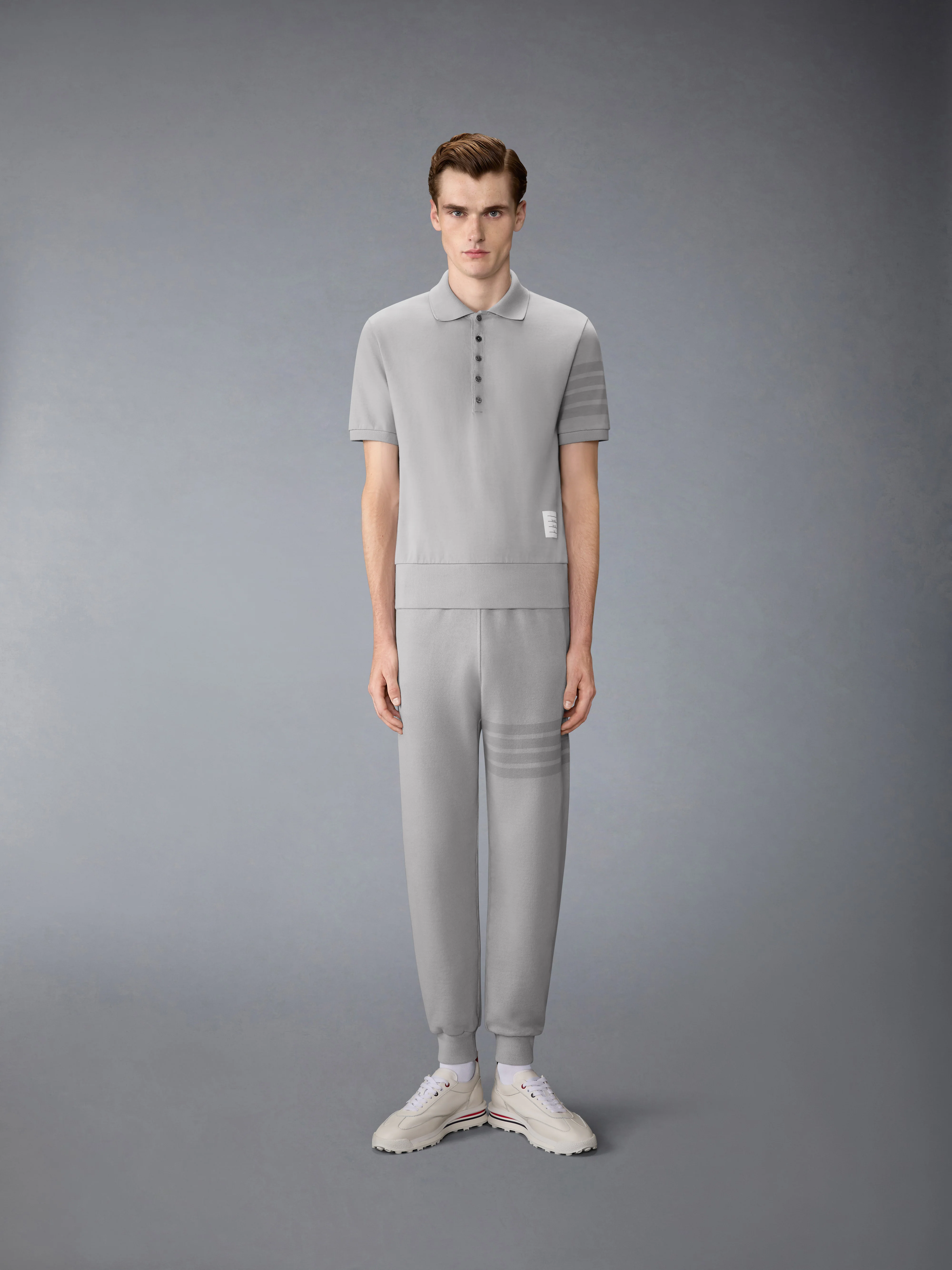 GARMENT OVERDYED JERSEY 4-BAR POLO - Image 3