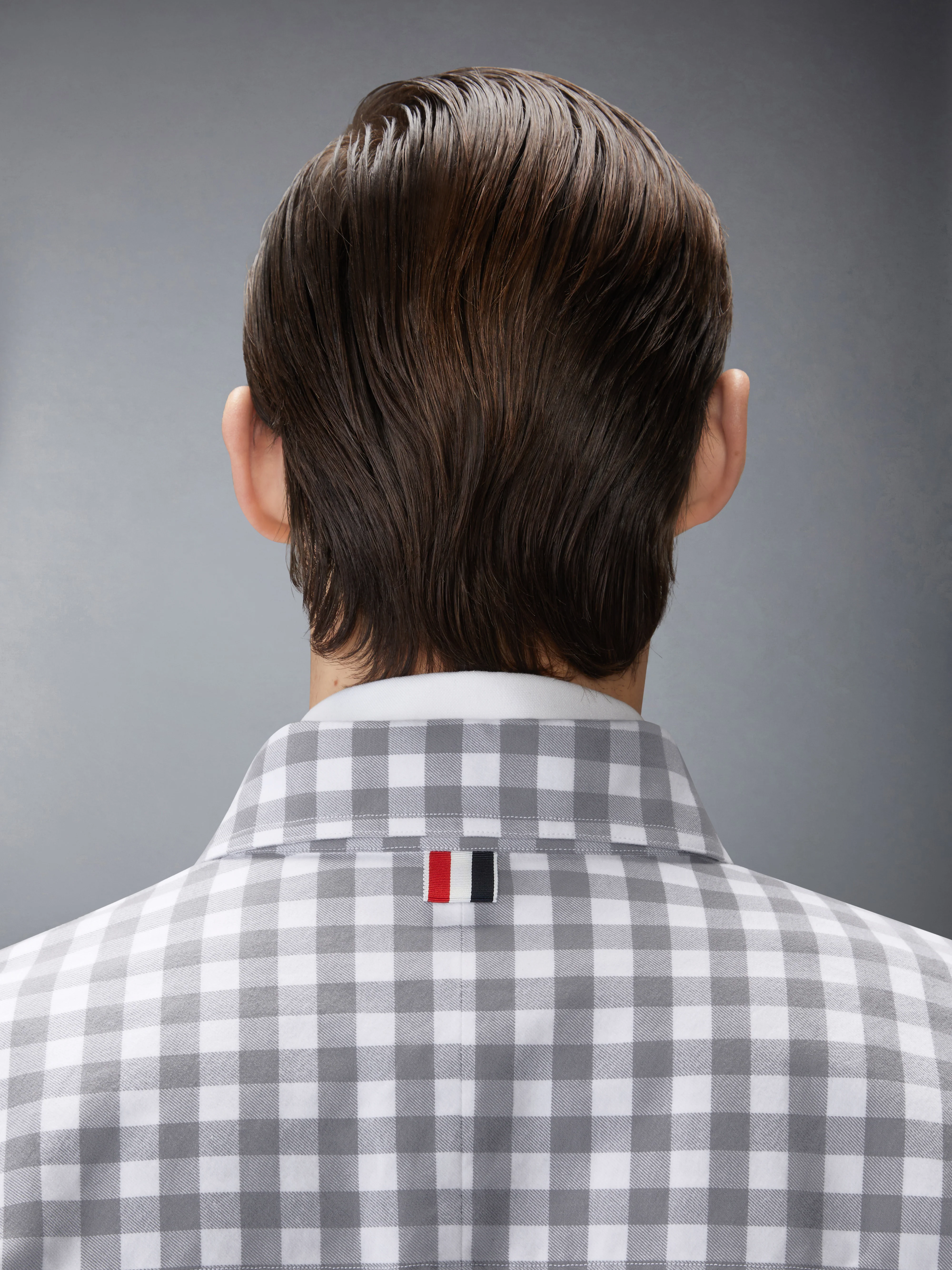 GINGHAM CHECK FLANNEL 4-BAR OVERSIZED SHIRT - Image 5