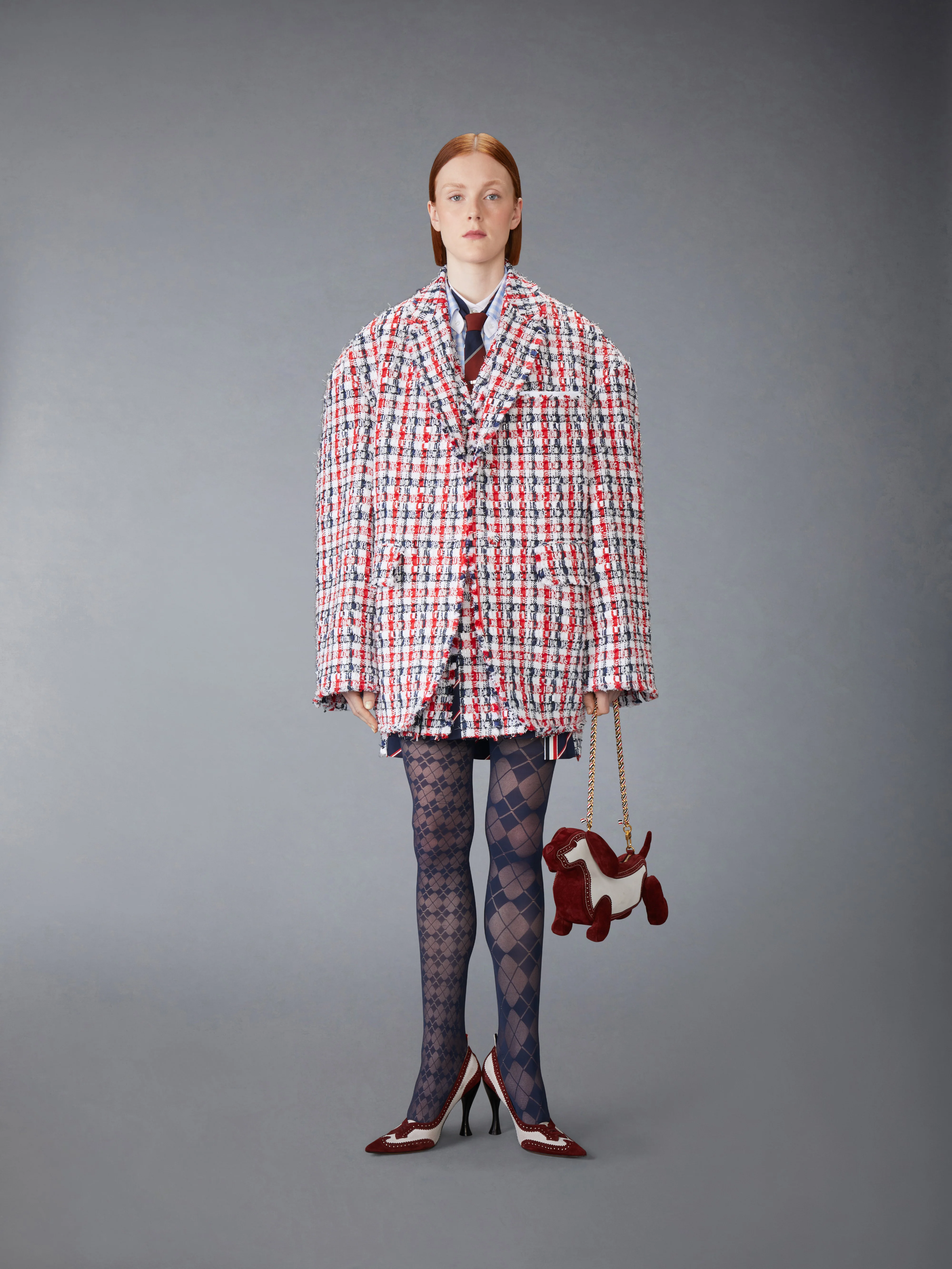 GINGHAM SATIN RIBBON TWEED SPORTCOAT - Image 3