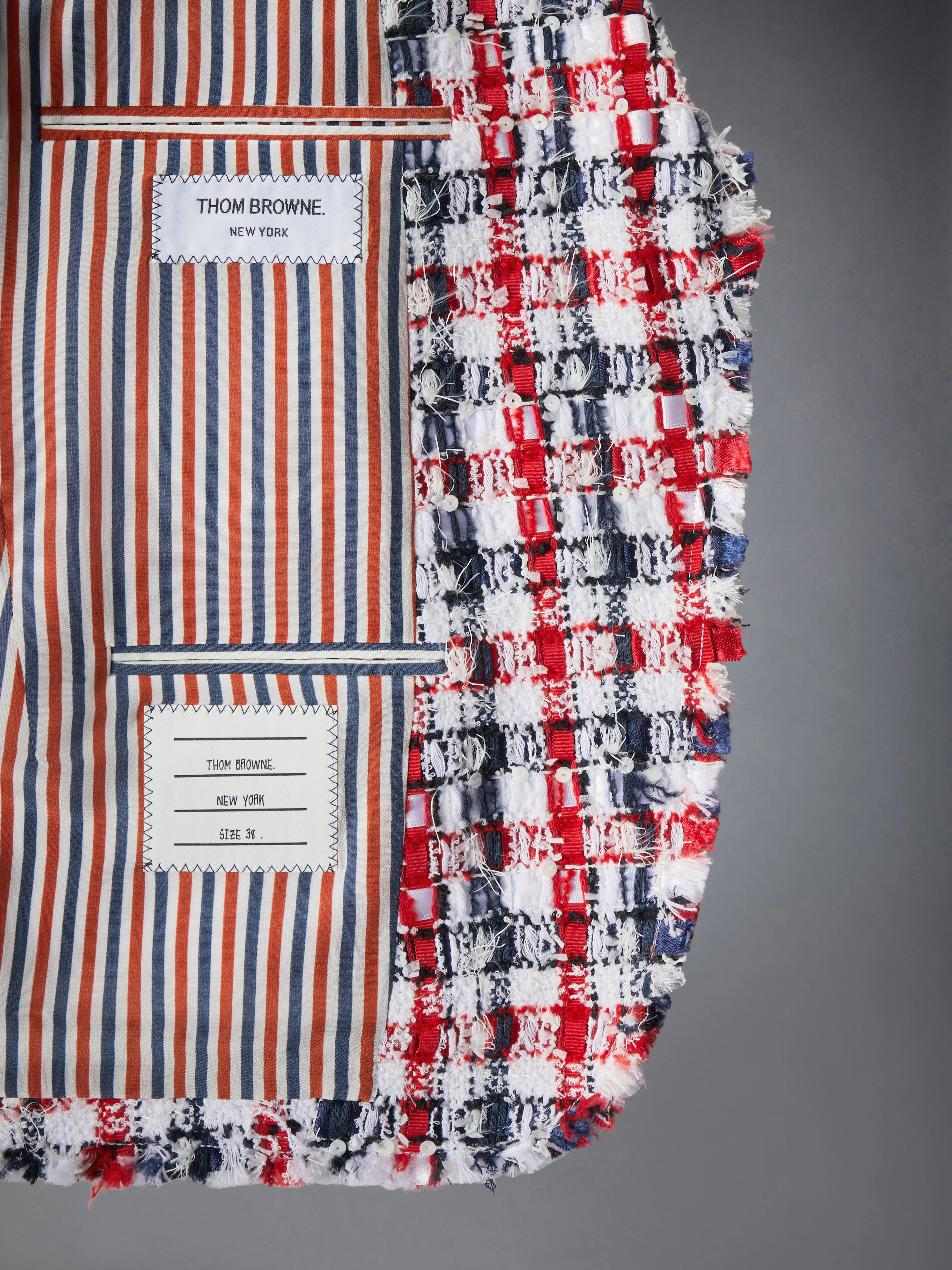 GINGHAM SATIN RIBBON TWEED SPORTCOAT - Image 4
