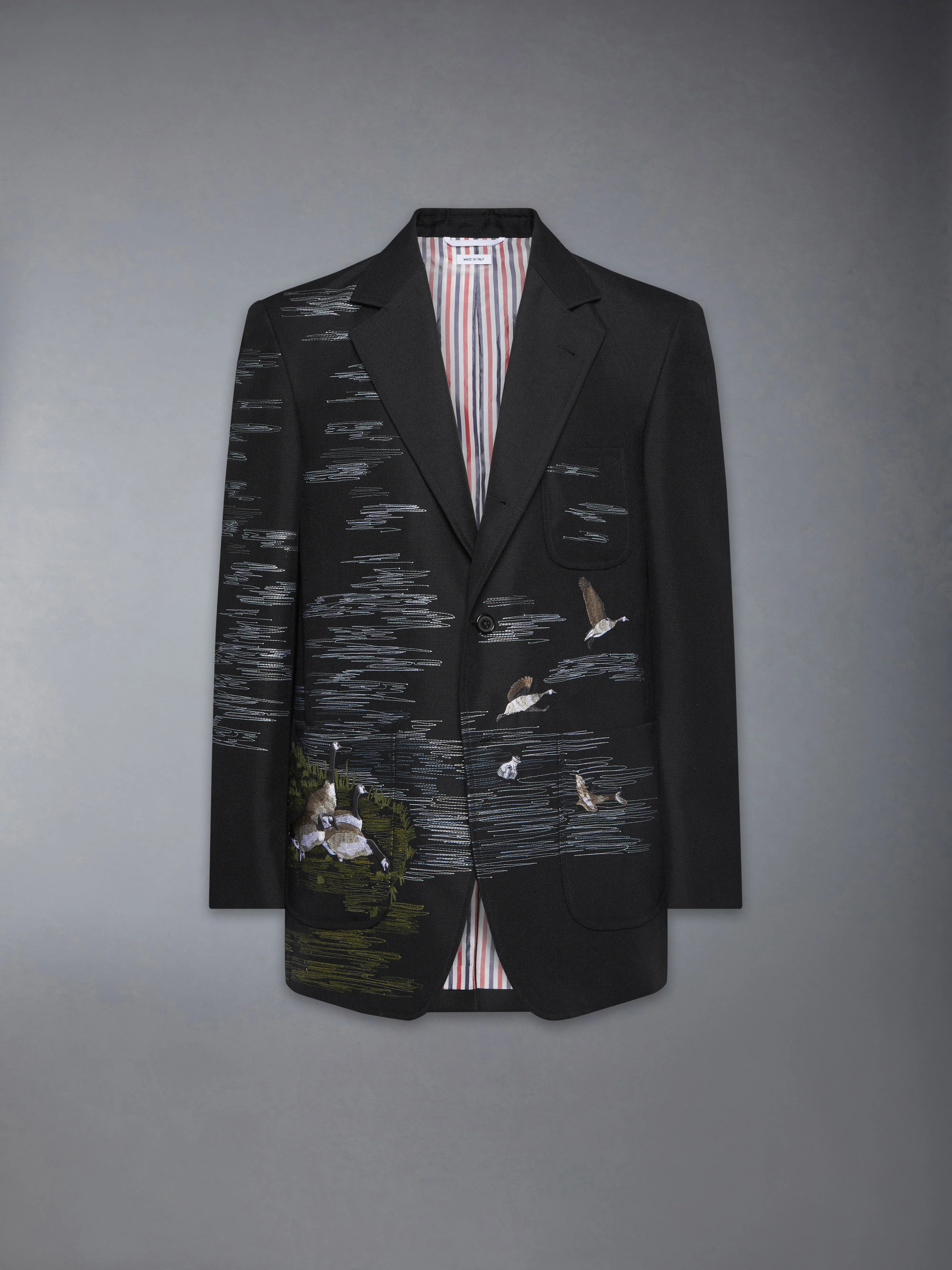 GOOSE SCENIC SATIN STITCH AND EMBROIDERY SPORTCOAT - Image 6
