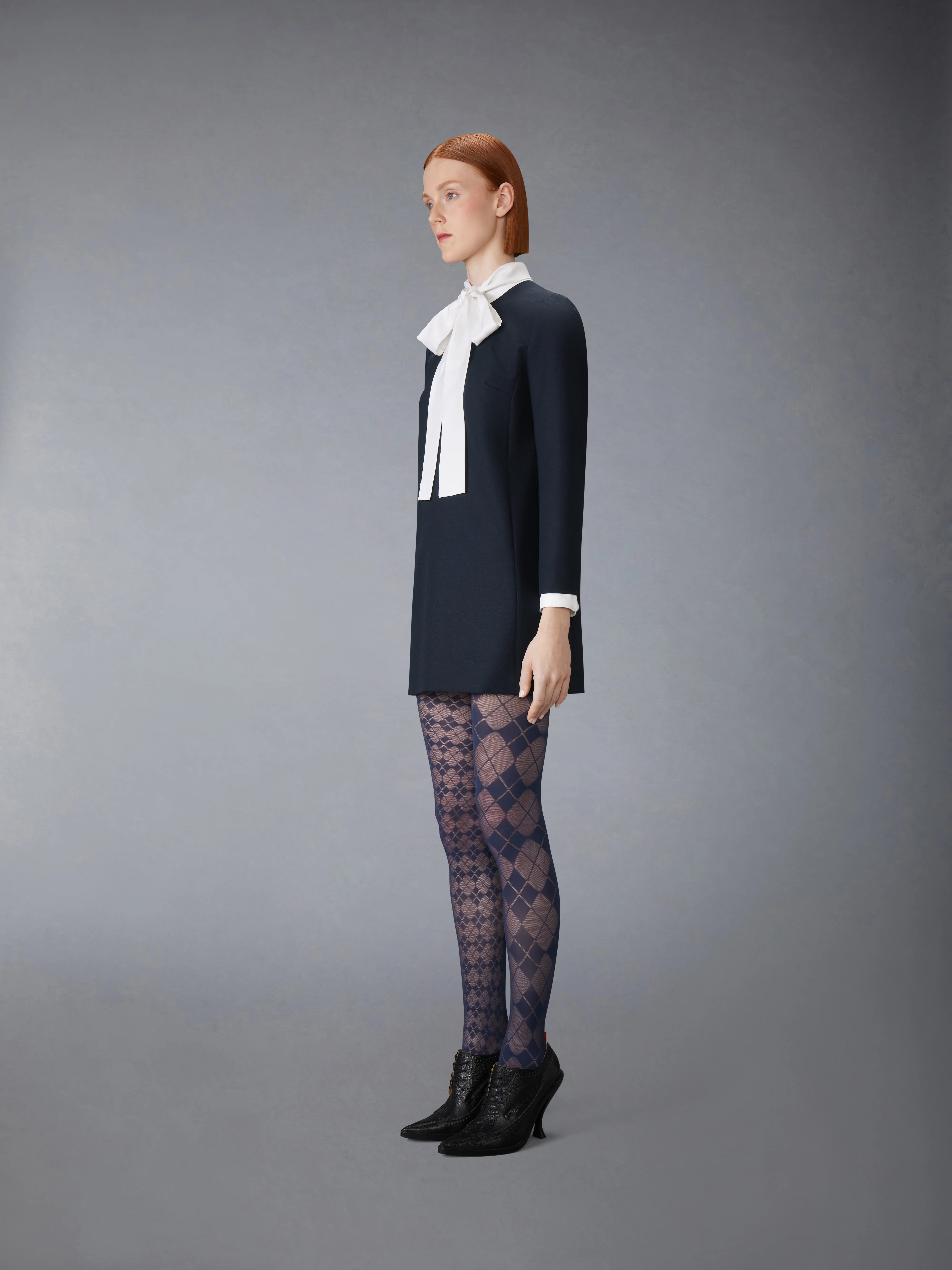 HIGH WOOL SUITING SHIFT DRESS - Image 2