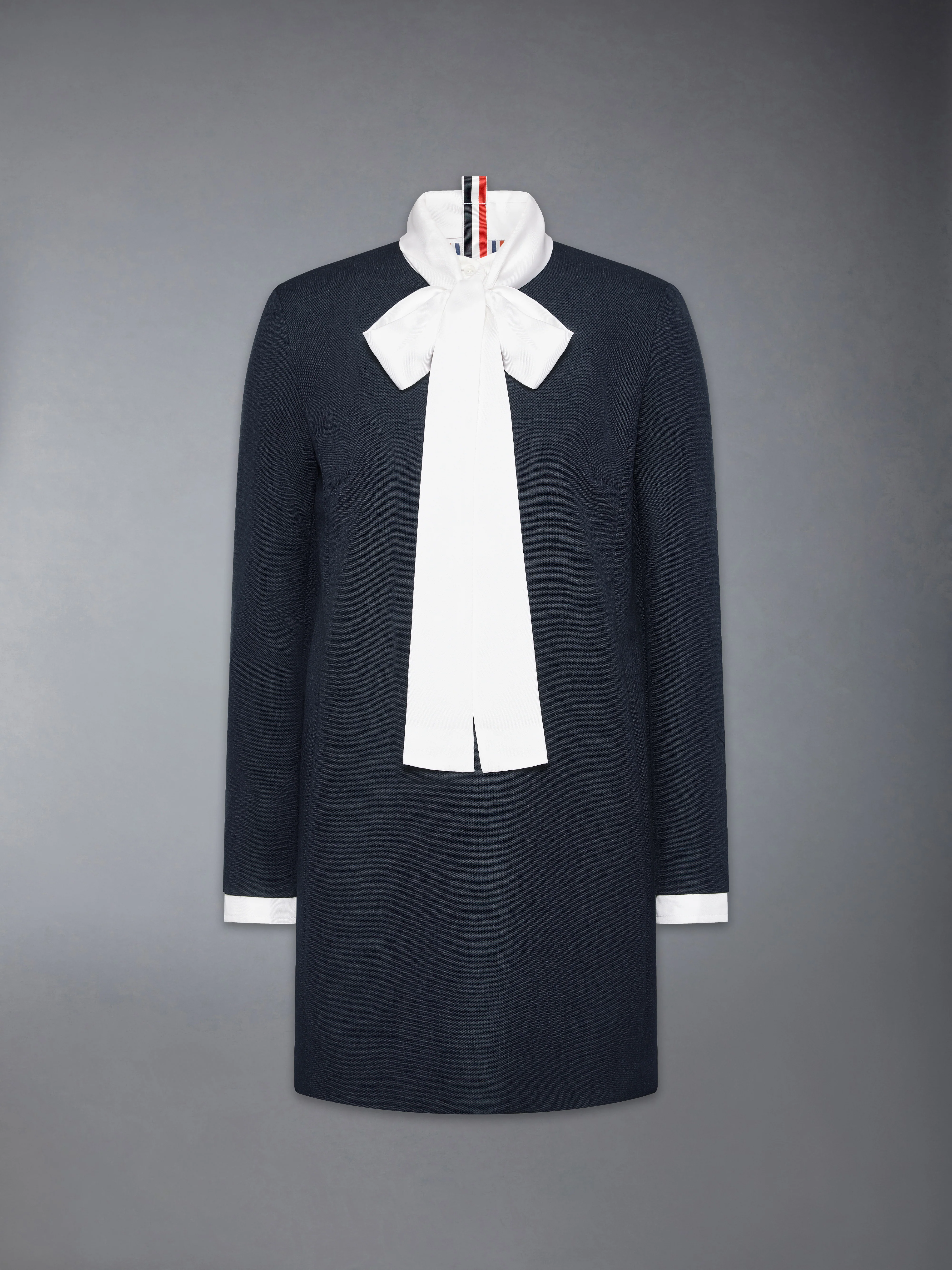 HIGH WOOL SUITING SHIFT DRESS - Image 7