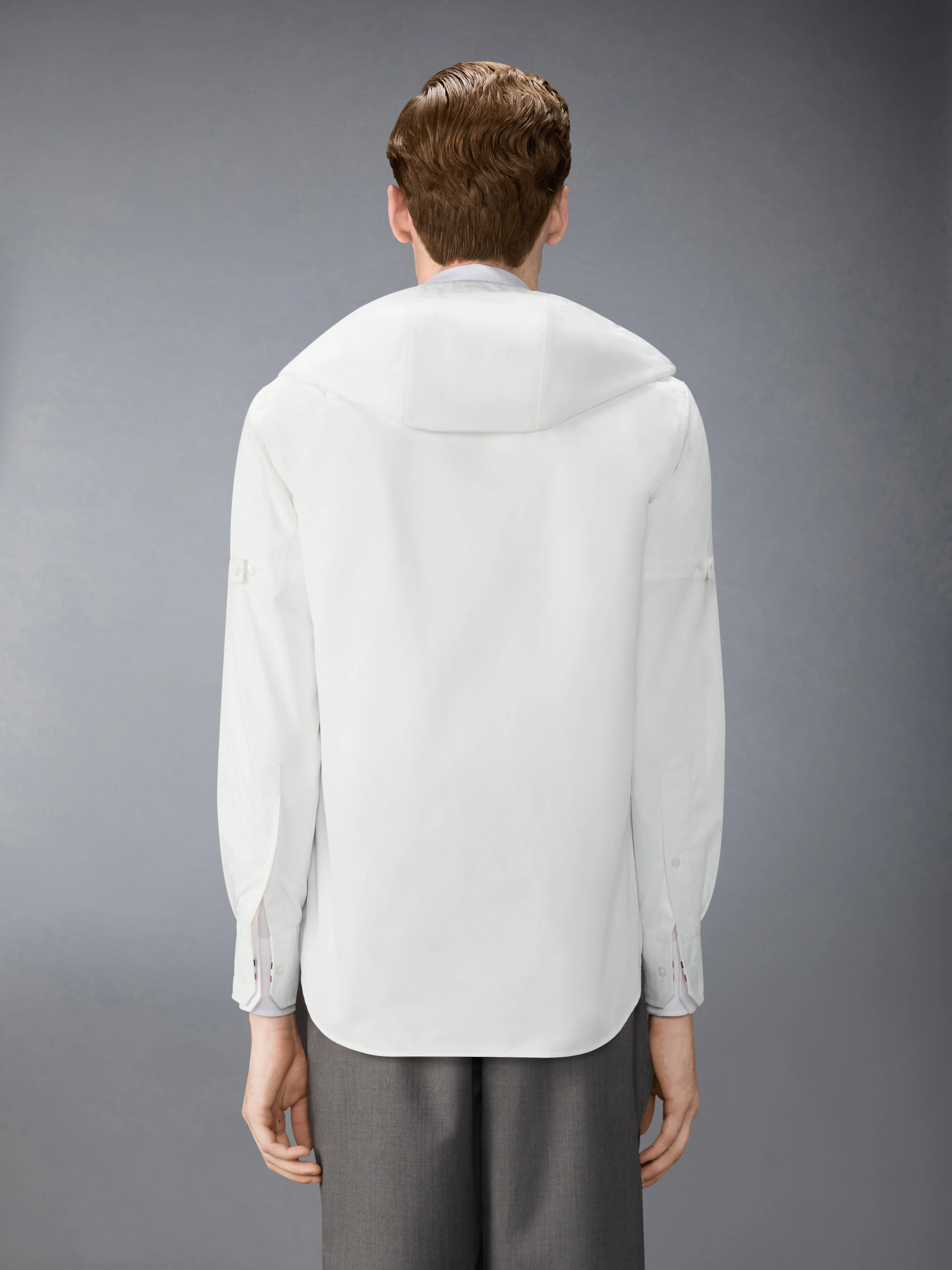 HOODED NYLON ARMBAND SHIRT - Image 5