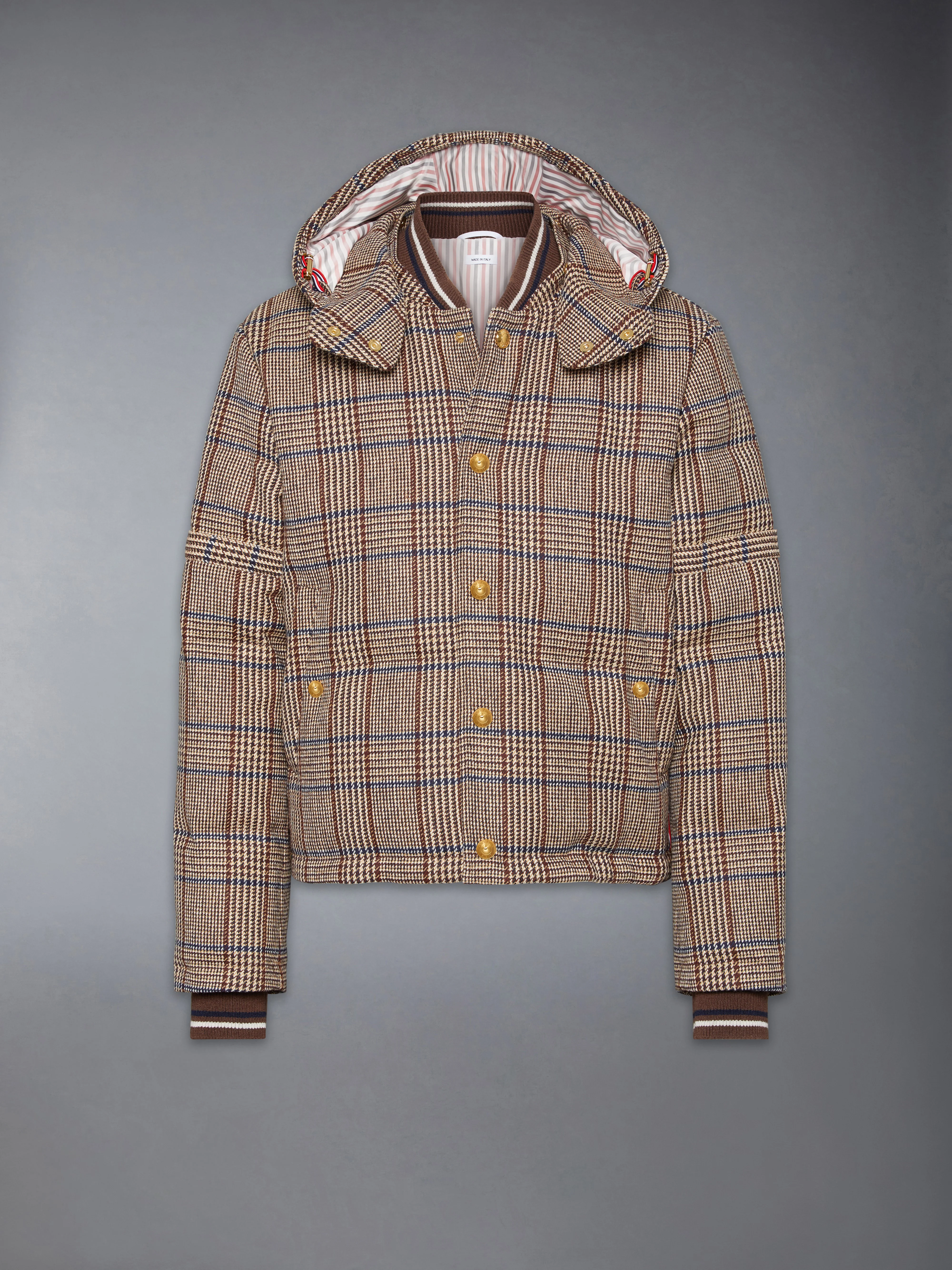 HUNTING TWEED 4-BAR DOWN FILL BOMBER JACKET - Image 9