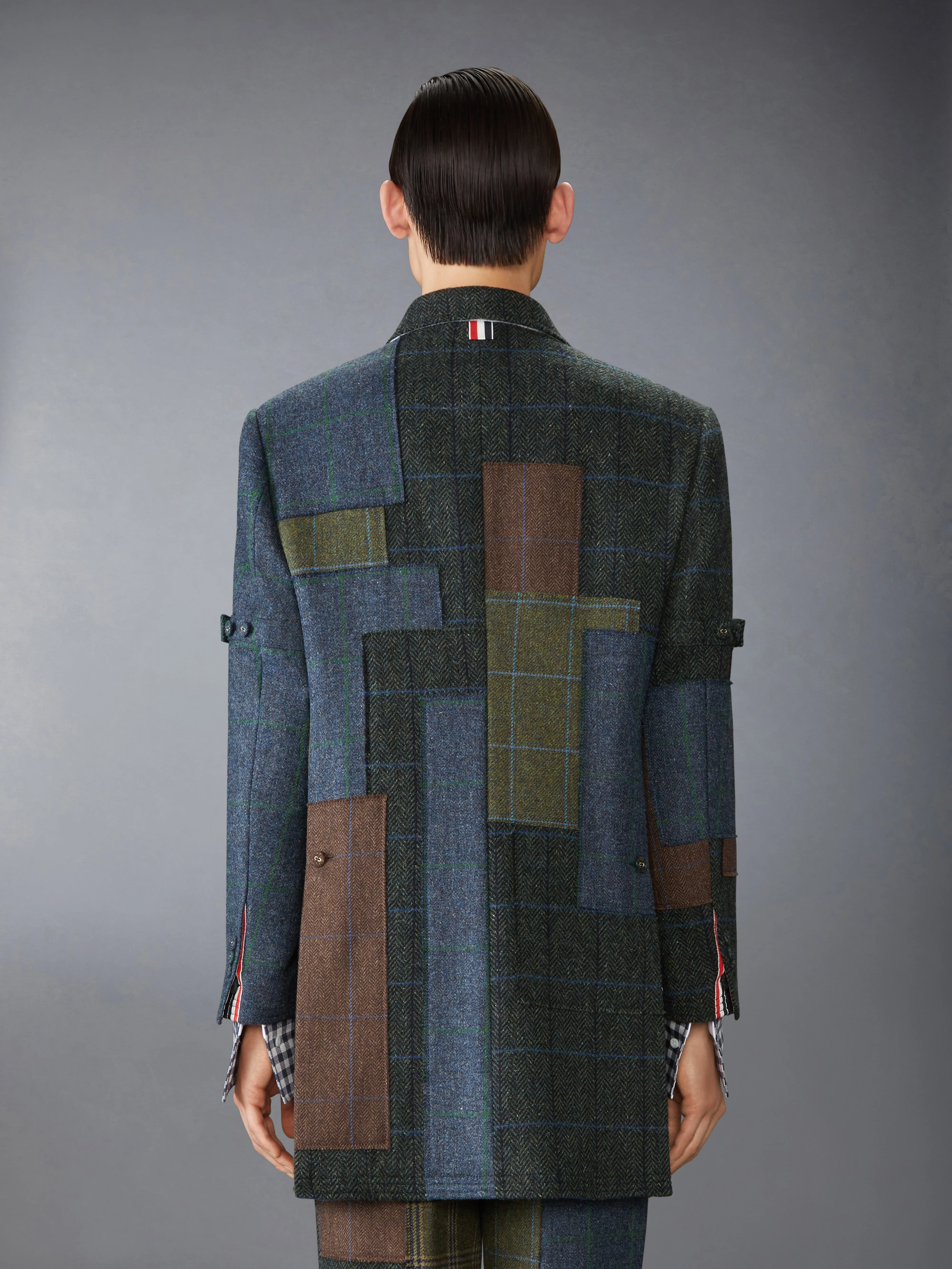 HUNTING TWEED CHESTERFIELD ARMBAND JACKET - Image 2